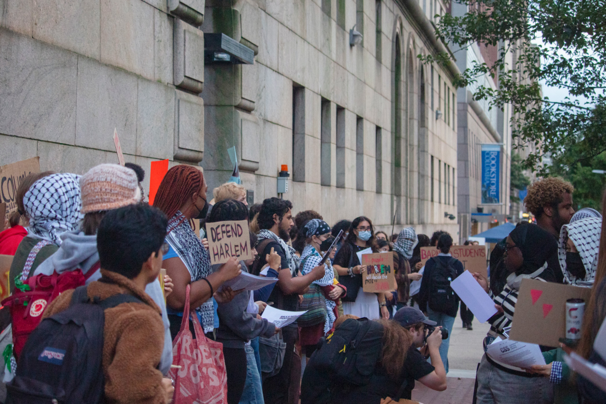 Defend Harlem holds rally against Columbia's expansion in Harlem