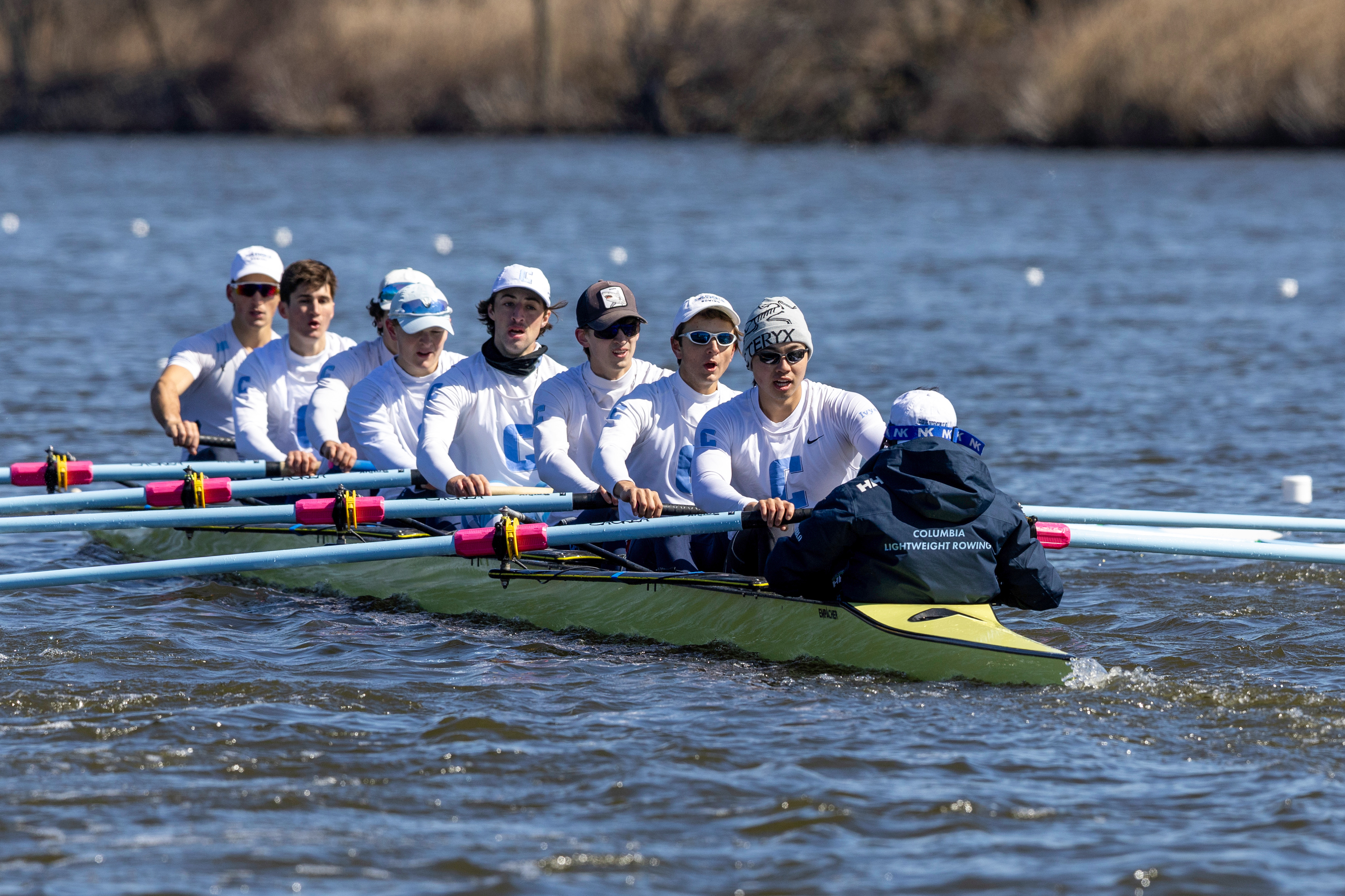 Men’s rowing opens spring season with dual losses at Overpeck Park