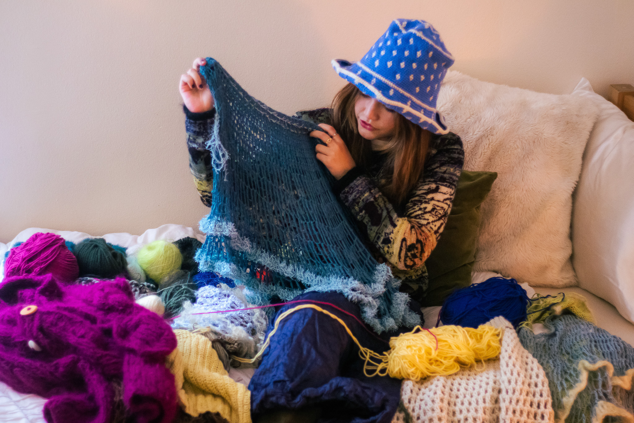 Claire Easton, CC '22, turns age-old craft of crochet into Y2K