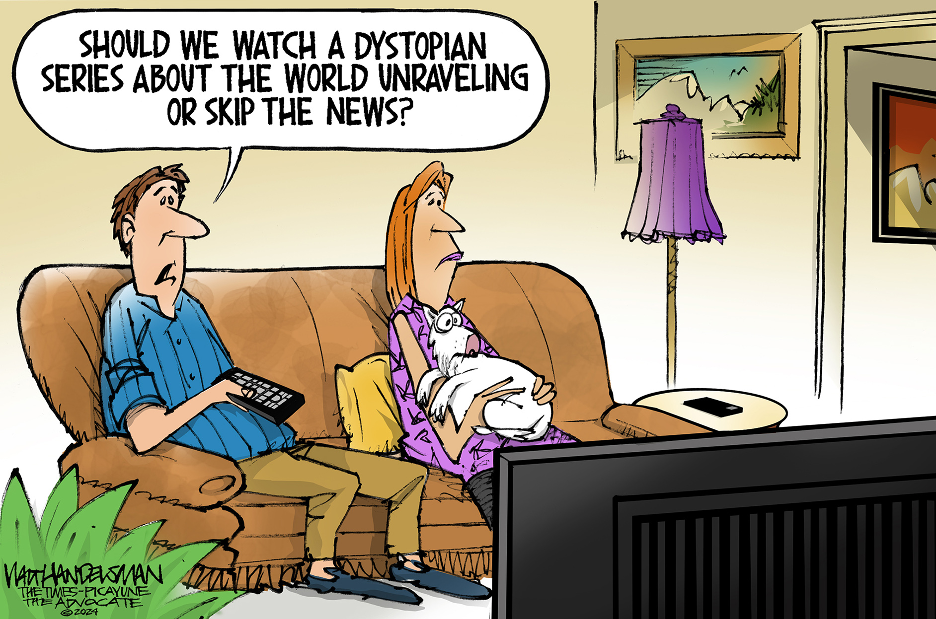 Editorial cartoon: Dystopian series