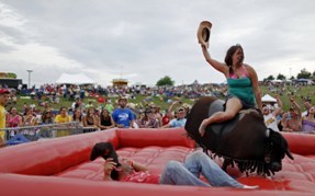 Bar manager: Mechanical bull riding was topless, sure, but not nude