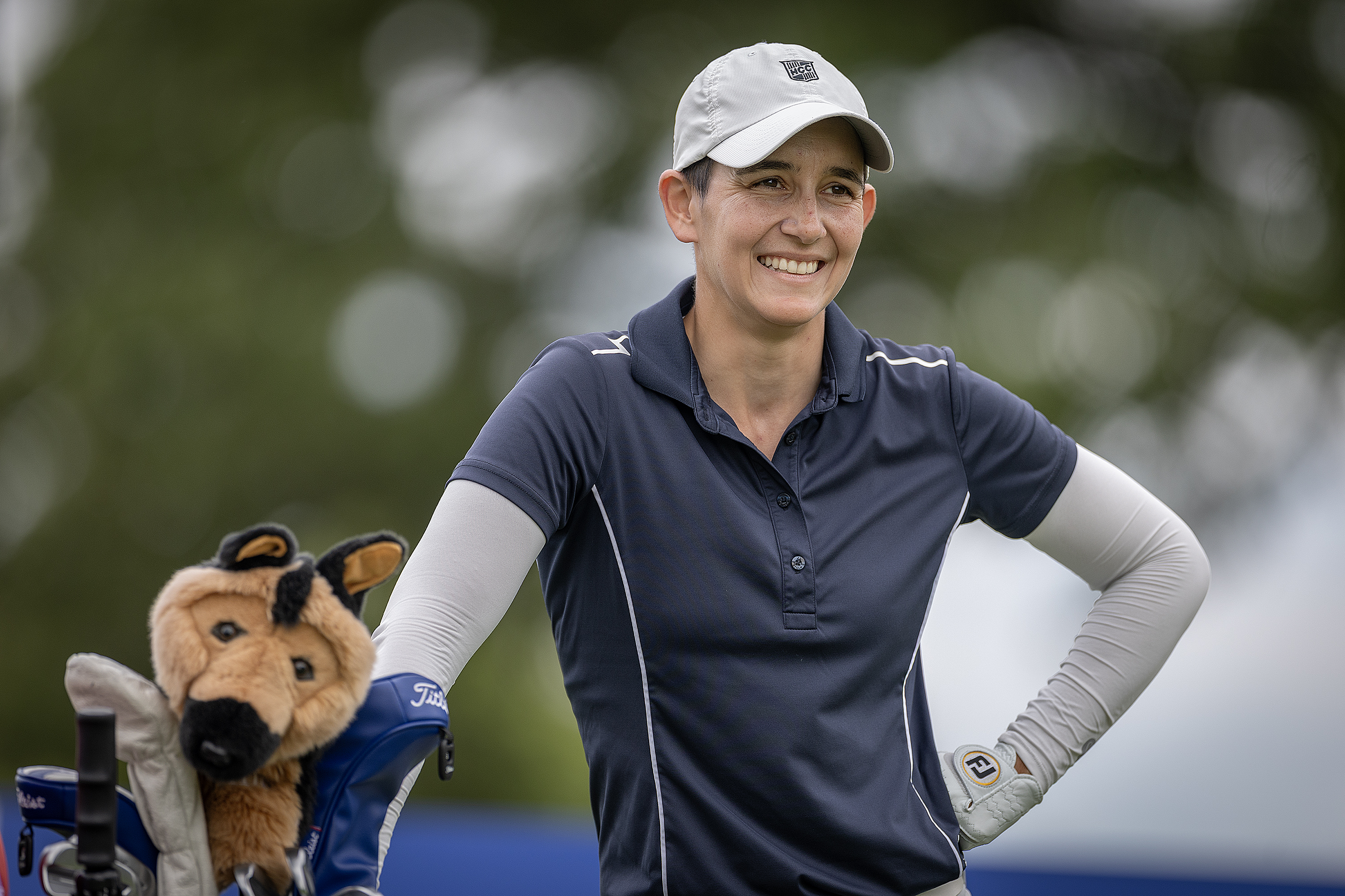 Dewi Weber of the Netherlands challenging at the KPMG Women's PGA