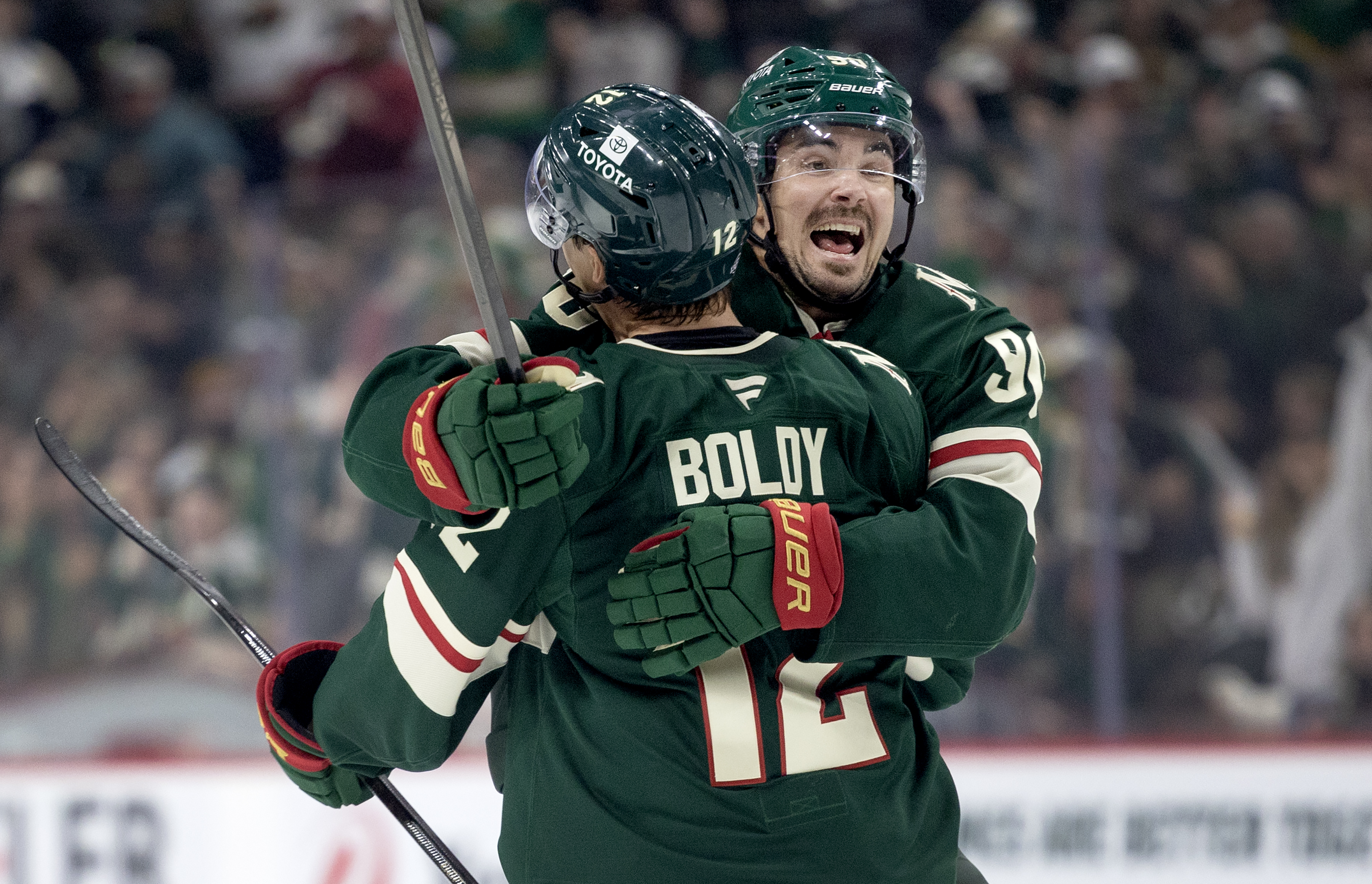 Blue 84 Minnesota Wild NHL 公式ライセンスフード付きスウェット 