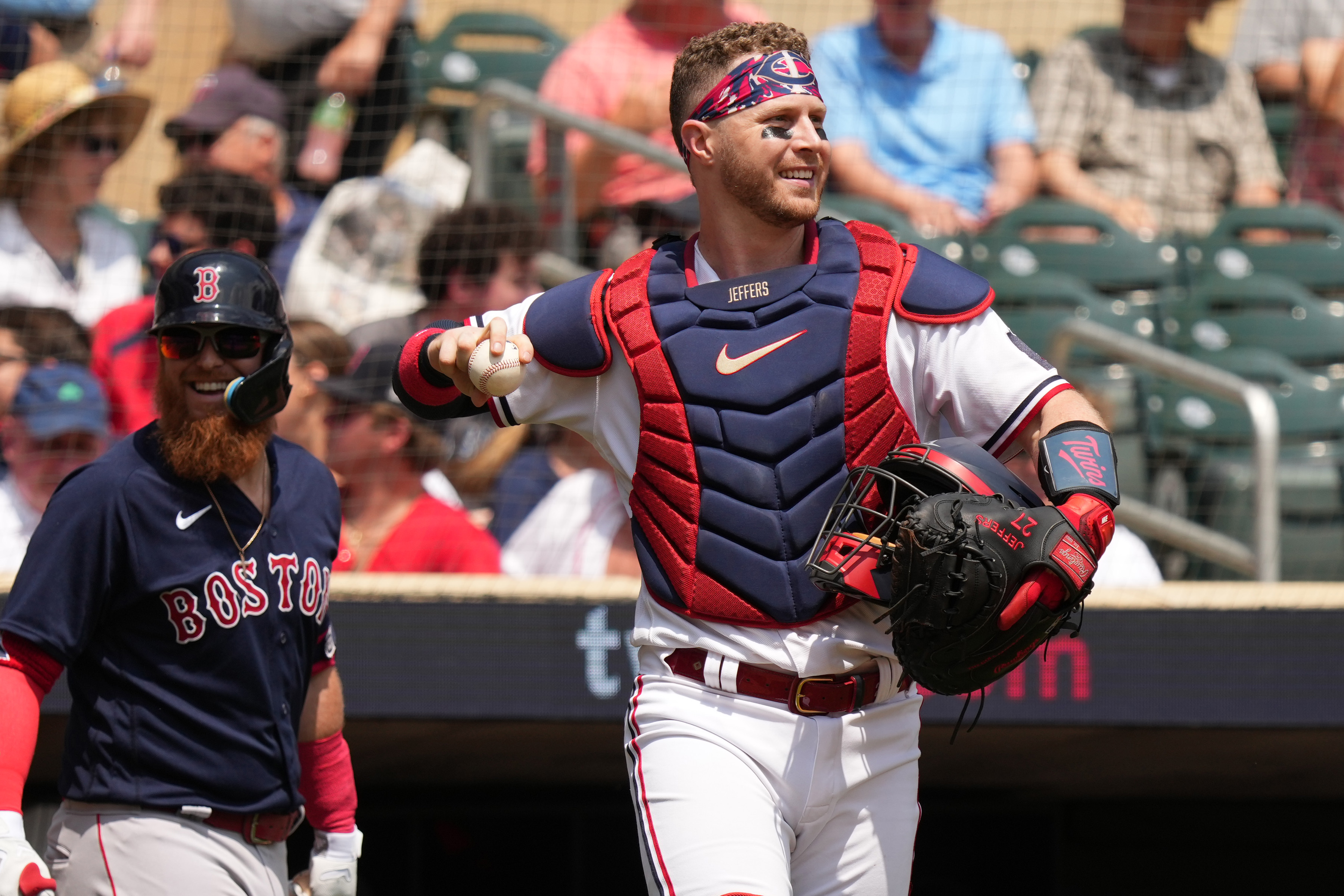 Twins catcher Ryan Jeffers made like a pitcher to improve as a catcher. What did he do?