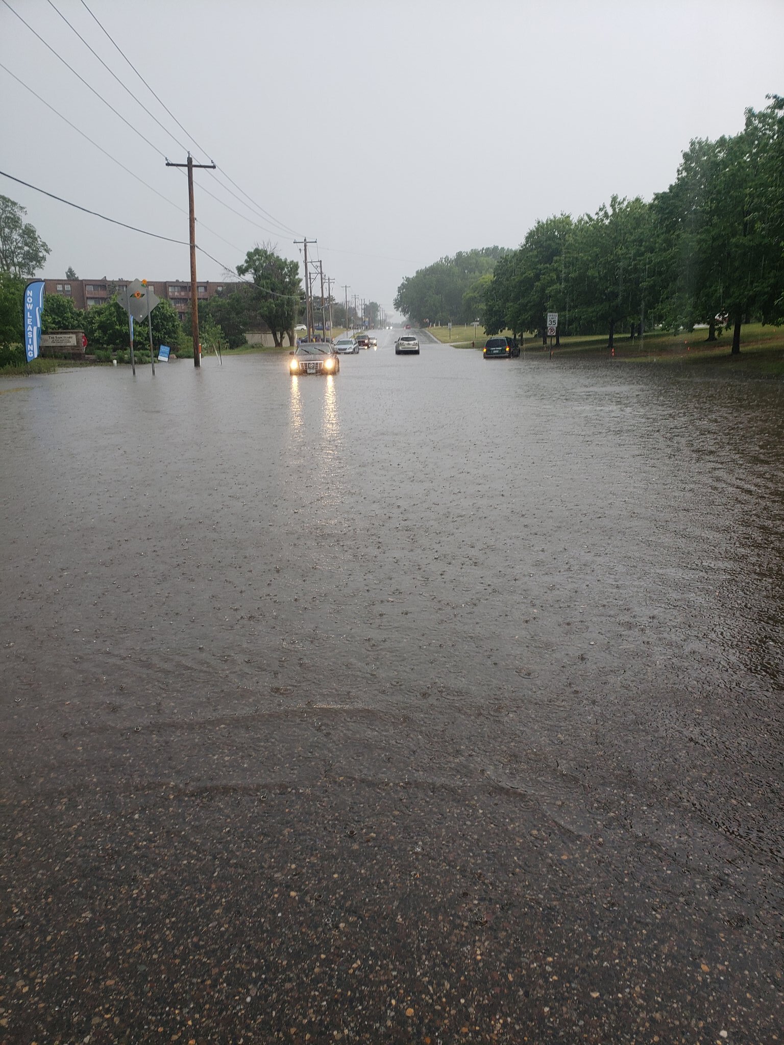 Scattered Thunderstorms Flood Some Twin Cities Roads Down Trees