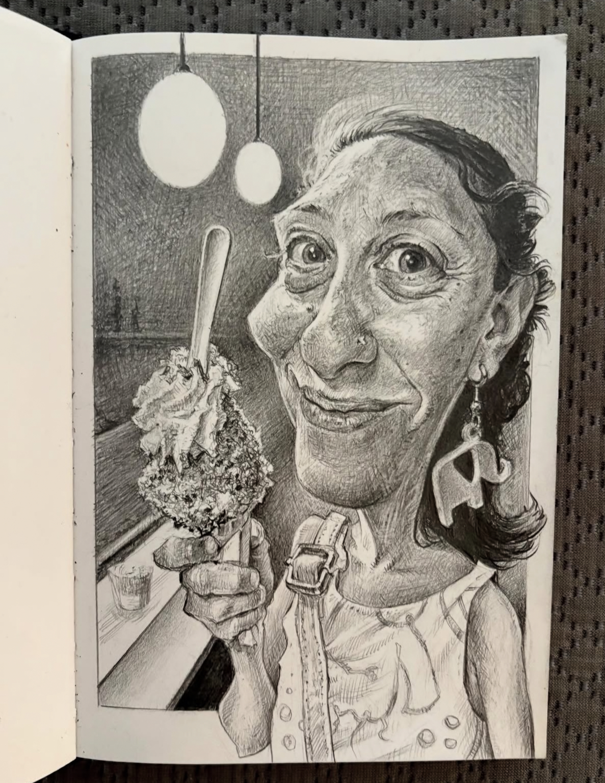 Minneapolis caricature artist Robin Schwartzman draws it all