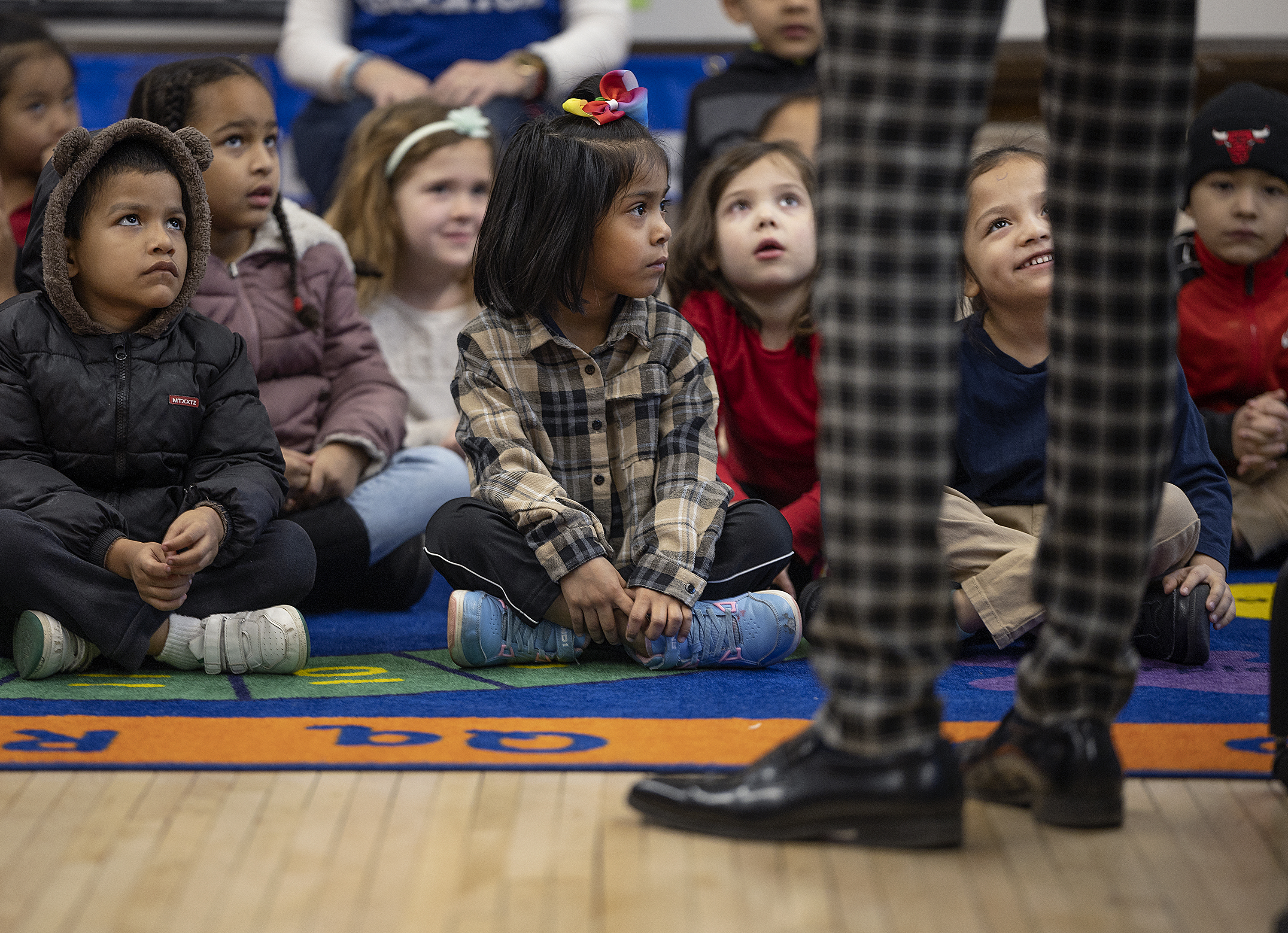 Kindergarteners at Emerson talked to board chair Collin Beachy. When it comes to Minneapolis Public Schools, “yes, the numbers are bad. The work is daunting,” Beachy said. “I know that. But I'm hopeful.“