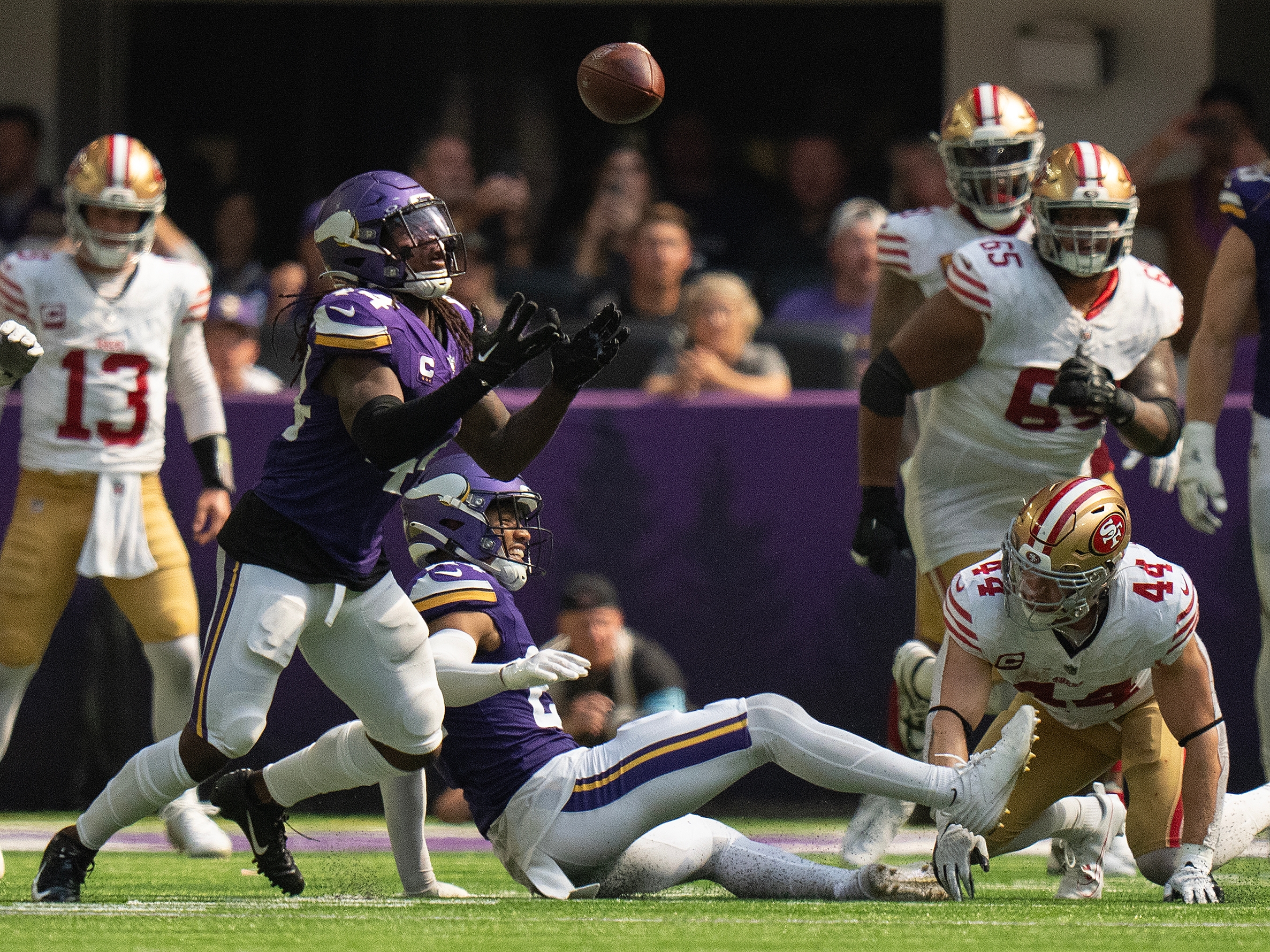 The Vikings defeated the 49ers with their own weapons