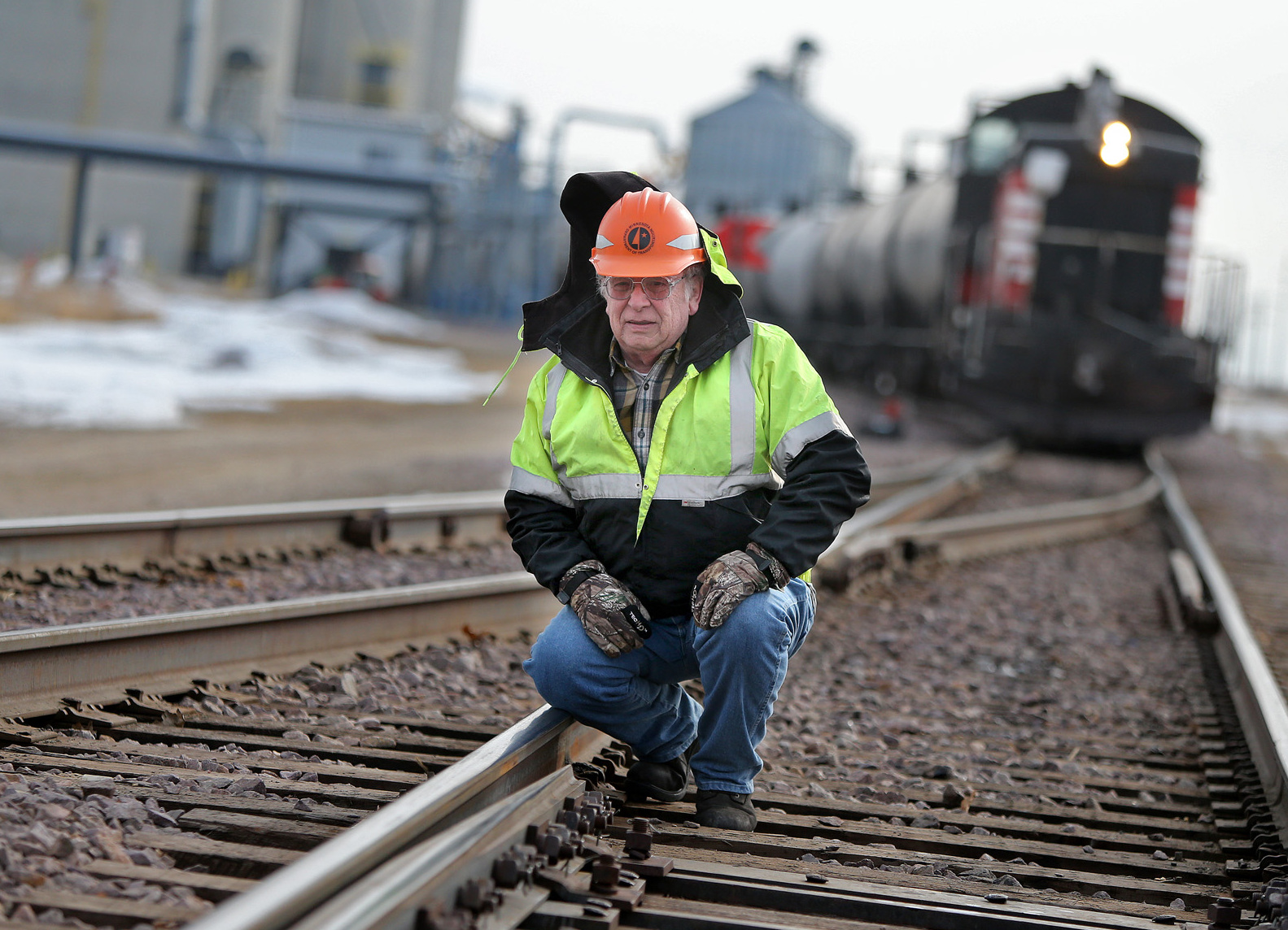 Train Inspecter Character Minnesota's only railroad track inspector has 4,500 miles of worry