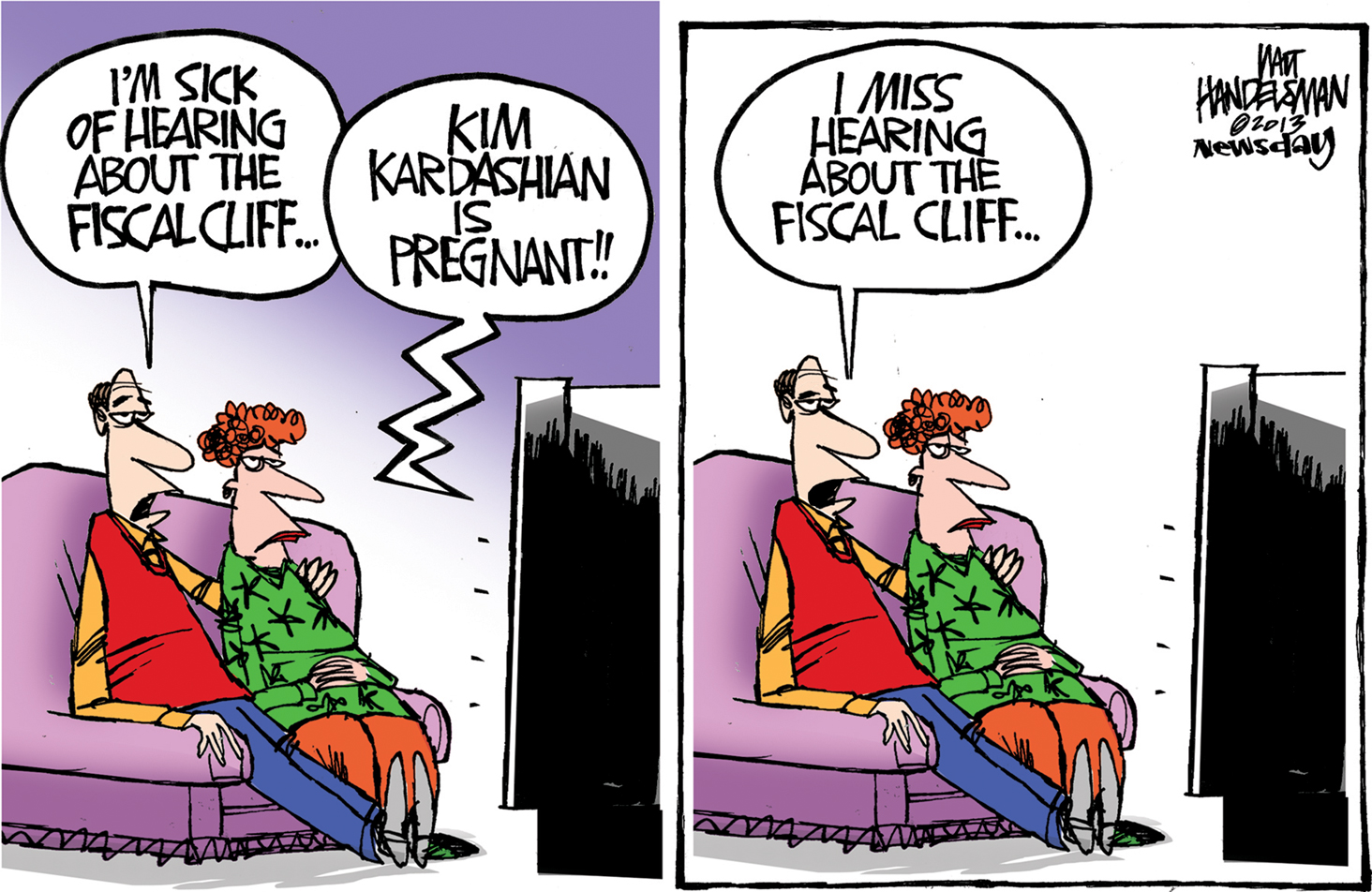 Cartoon: Kim Kardashian and the fiscal cliff, image size:1464x952