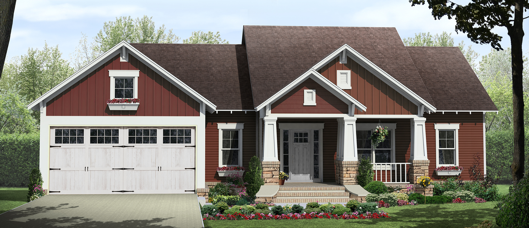 Ranch Style House Plan - 3 Beds 2 Baths 1880 Sq/Ft Plan #132-533 -  Floorplans.com, image size:2000x863