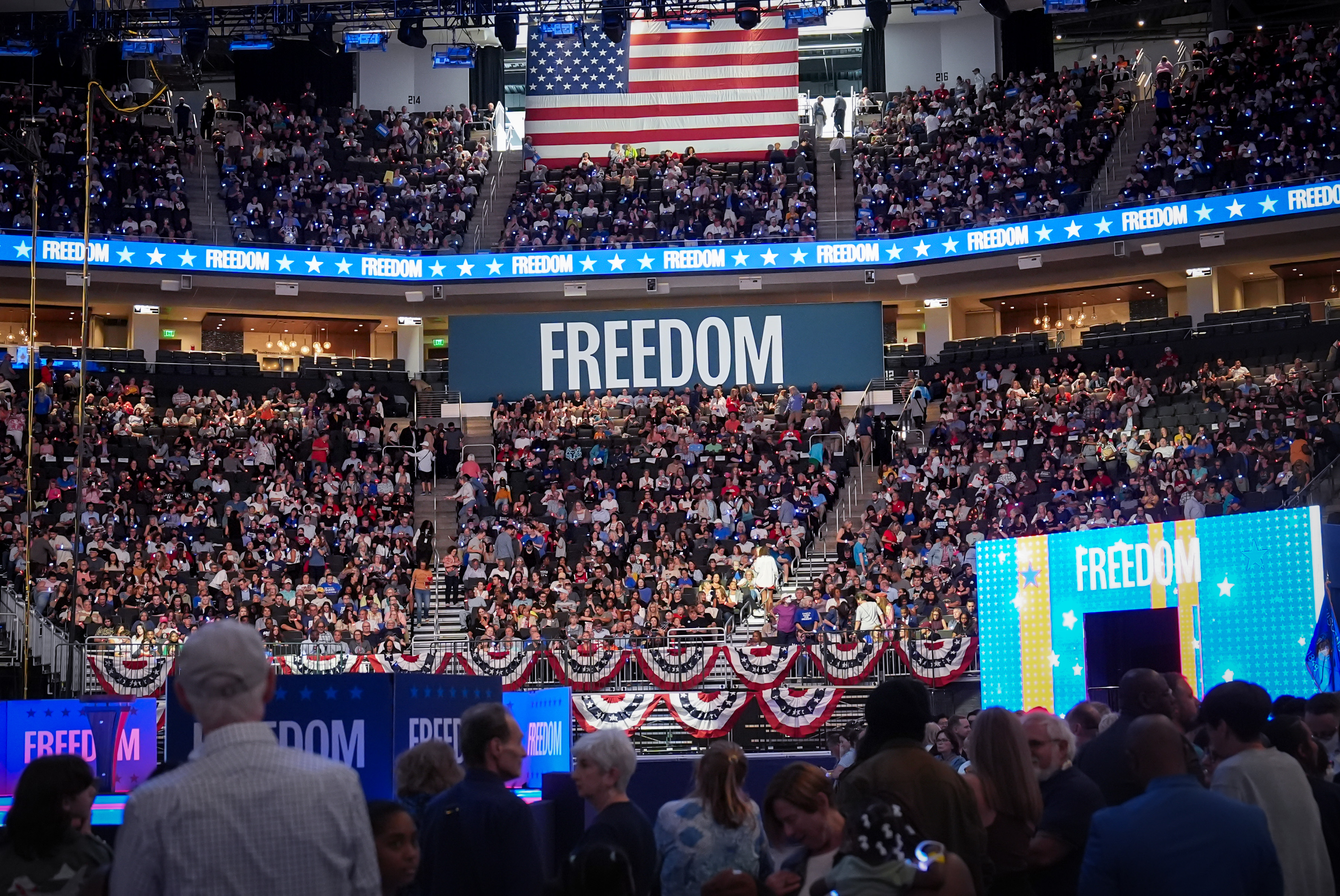 Walz joins Kamala Harris in the Freedom Rally at the RNC in Milwaukee