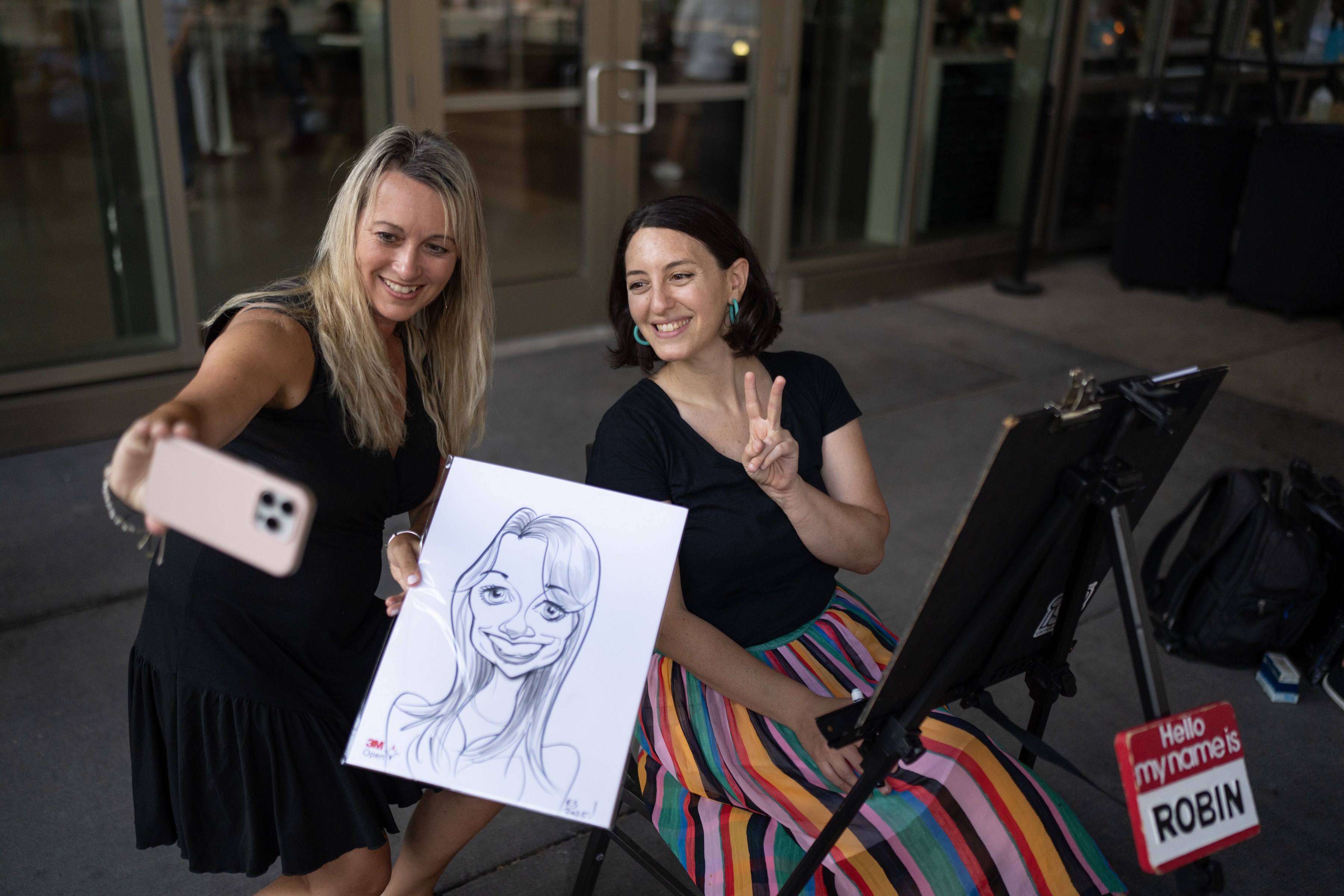Minneapolis caricature artist Robin Schwartzman draws it all