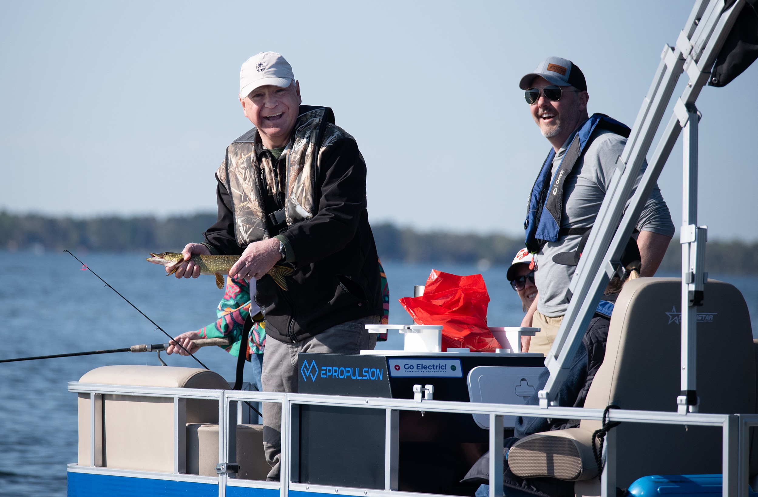 Opening day for fishing in Minnesota sunny, warm