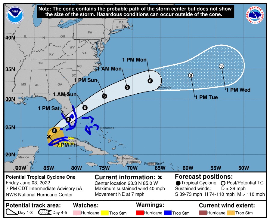 Hurricane center says 100% chance tropical system will form on way