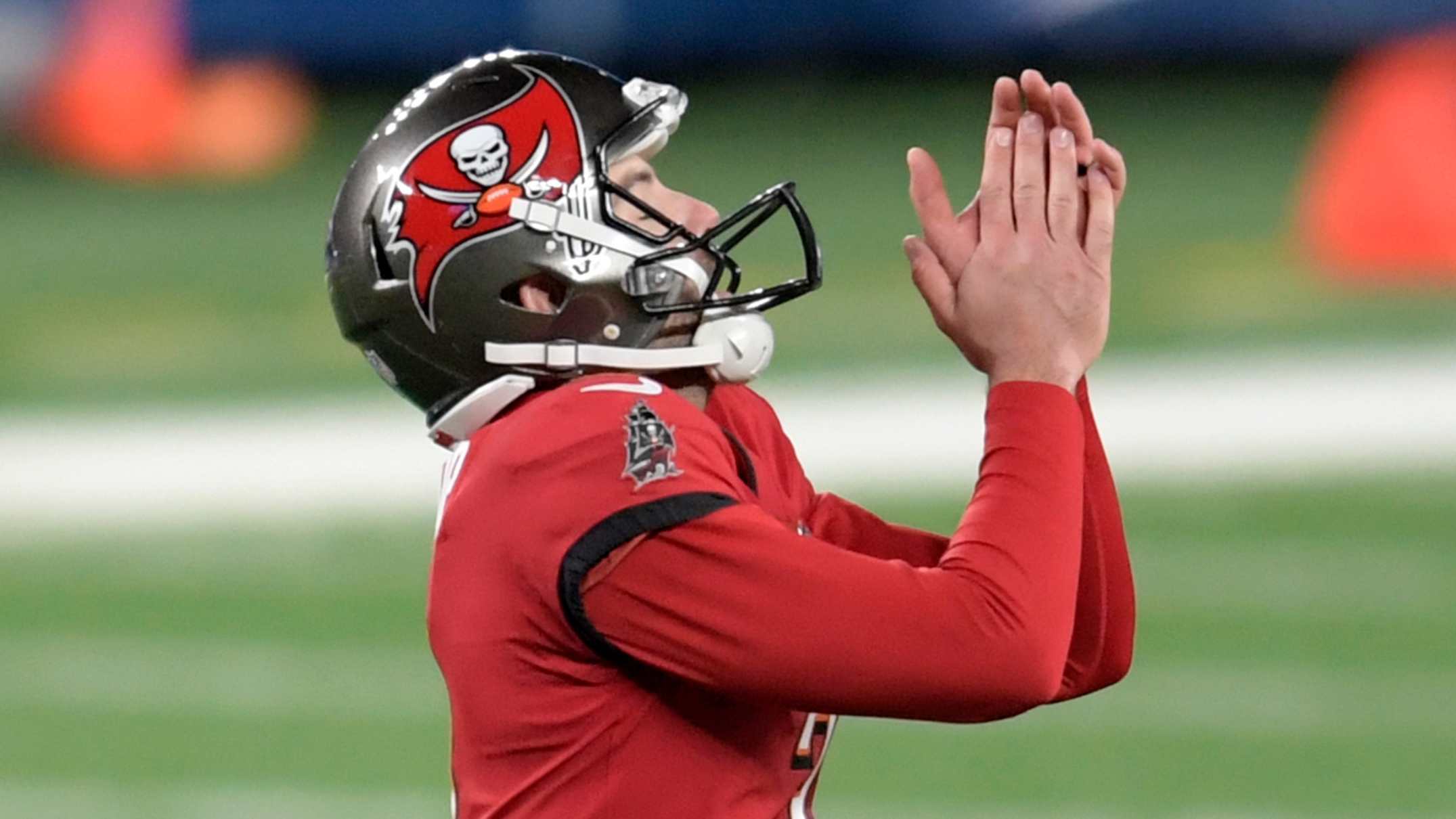 Atlanta Falcons punter Bradley Pinion (13) punts during the first