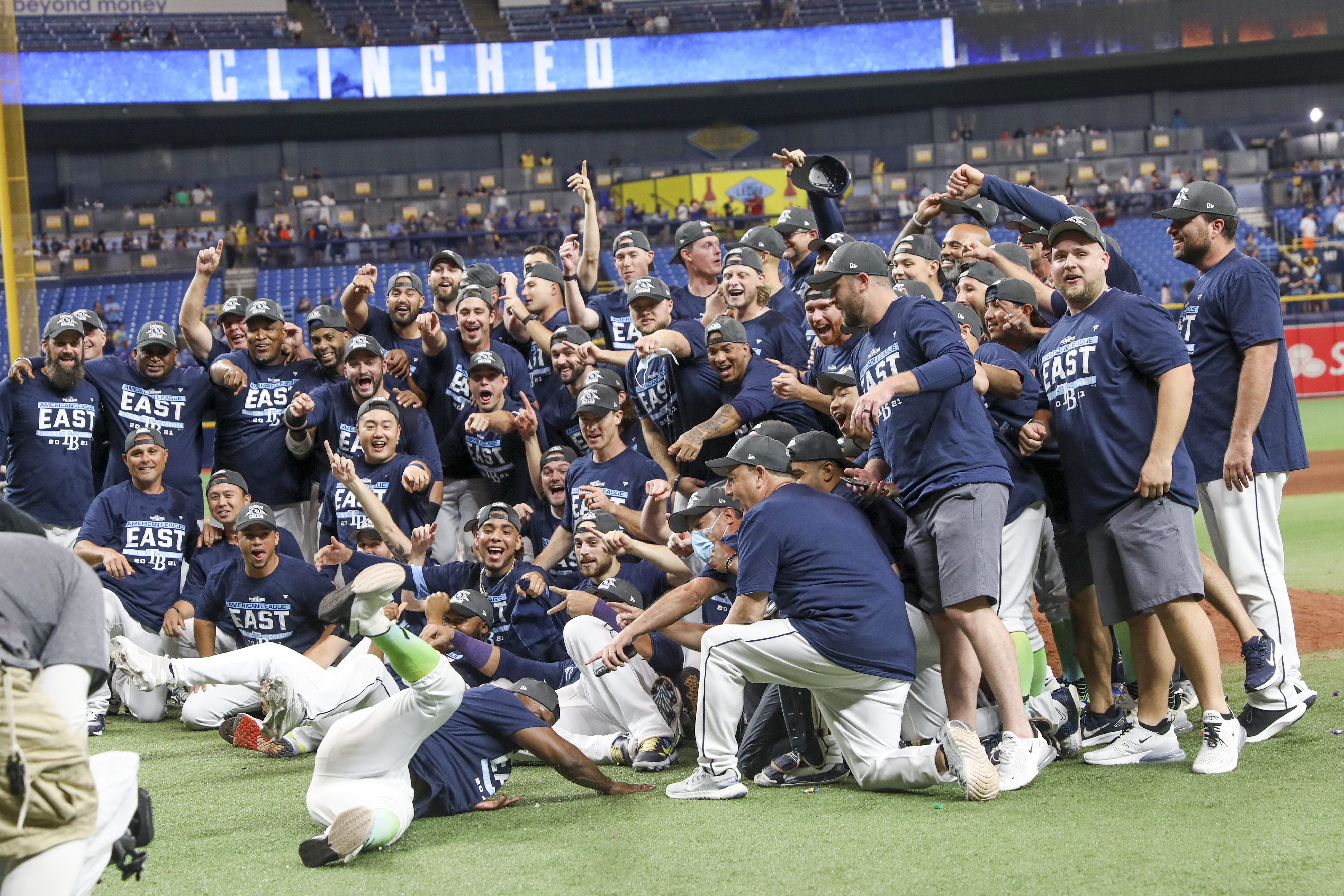 Rays clinch 2nd straight AL East title, beat Marlins 7-3