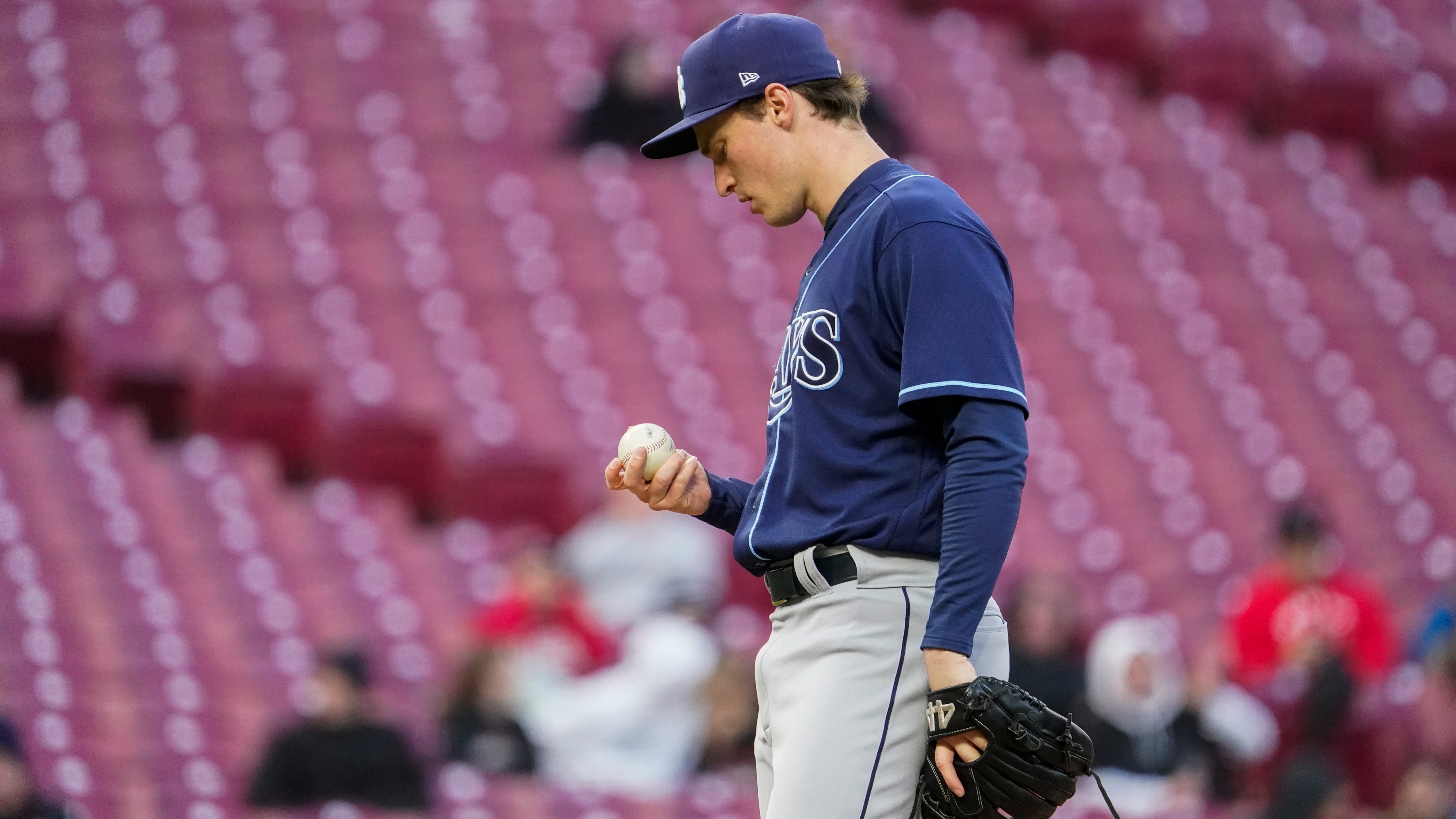 Cincinnati Reds' Stuart Fairchild (17) reacts after scoring on a