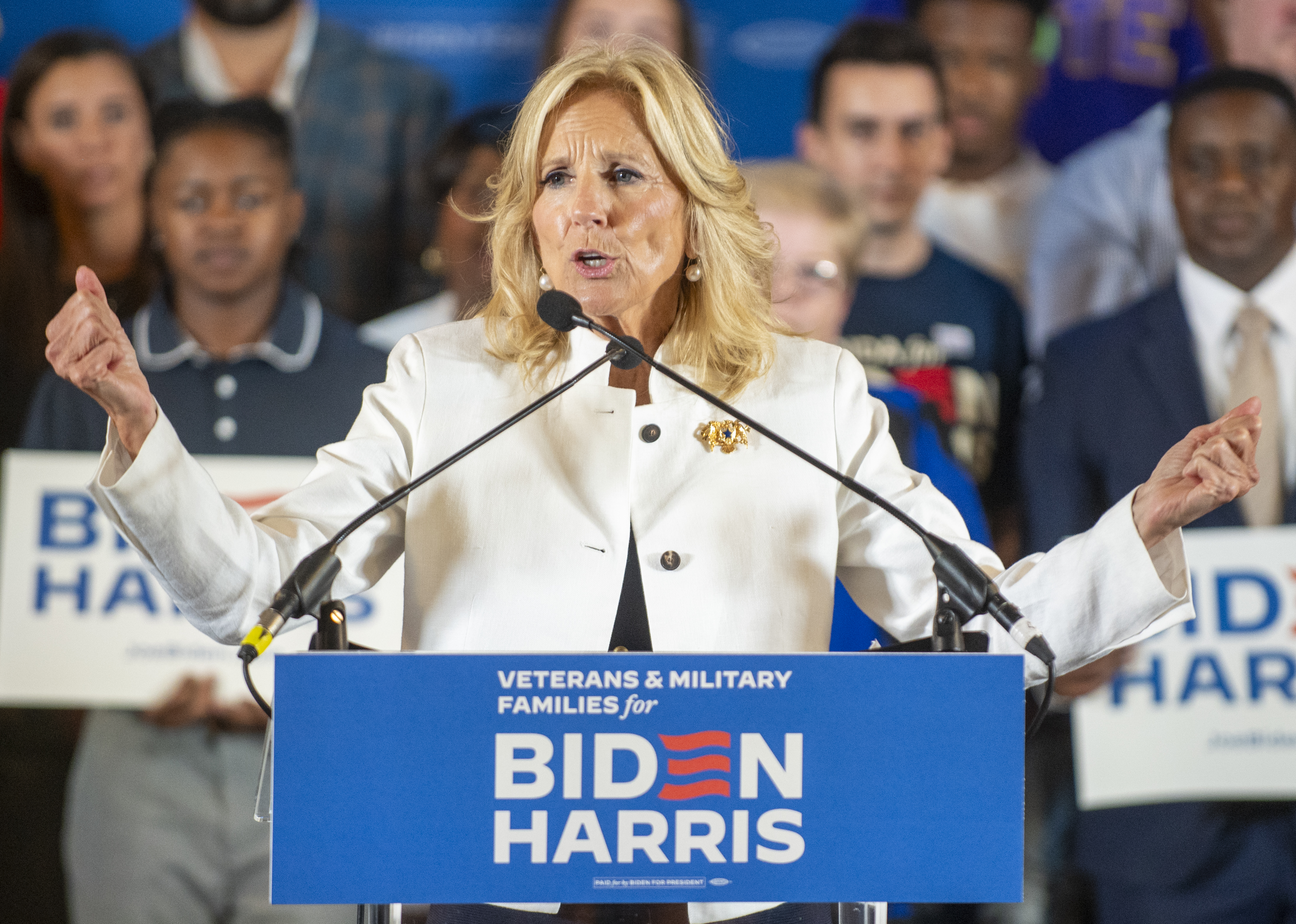 Biden is 'all in' on run for president, first lady says in Tampa