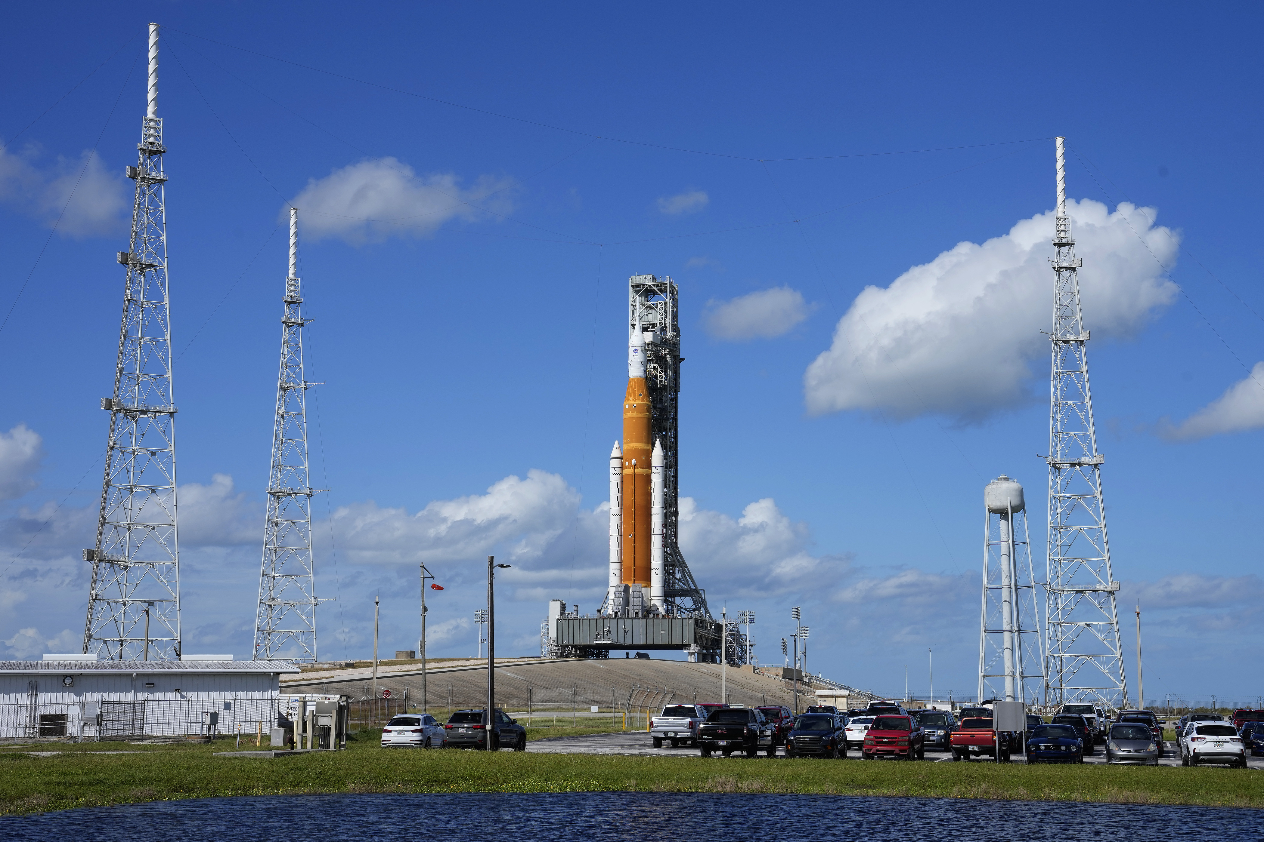 Lightning Towers Stand Tall at NASA Kennedy's Launch Pad 39B - NASA