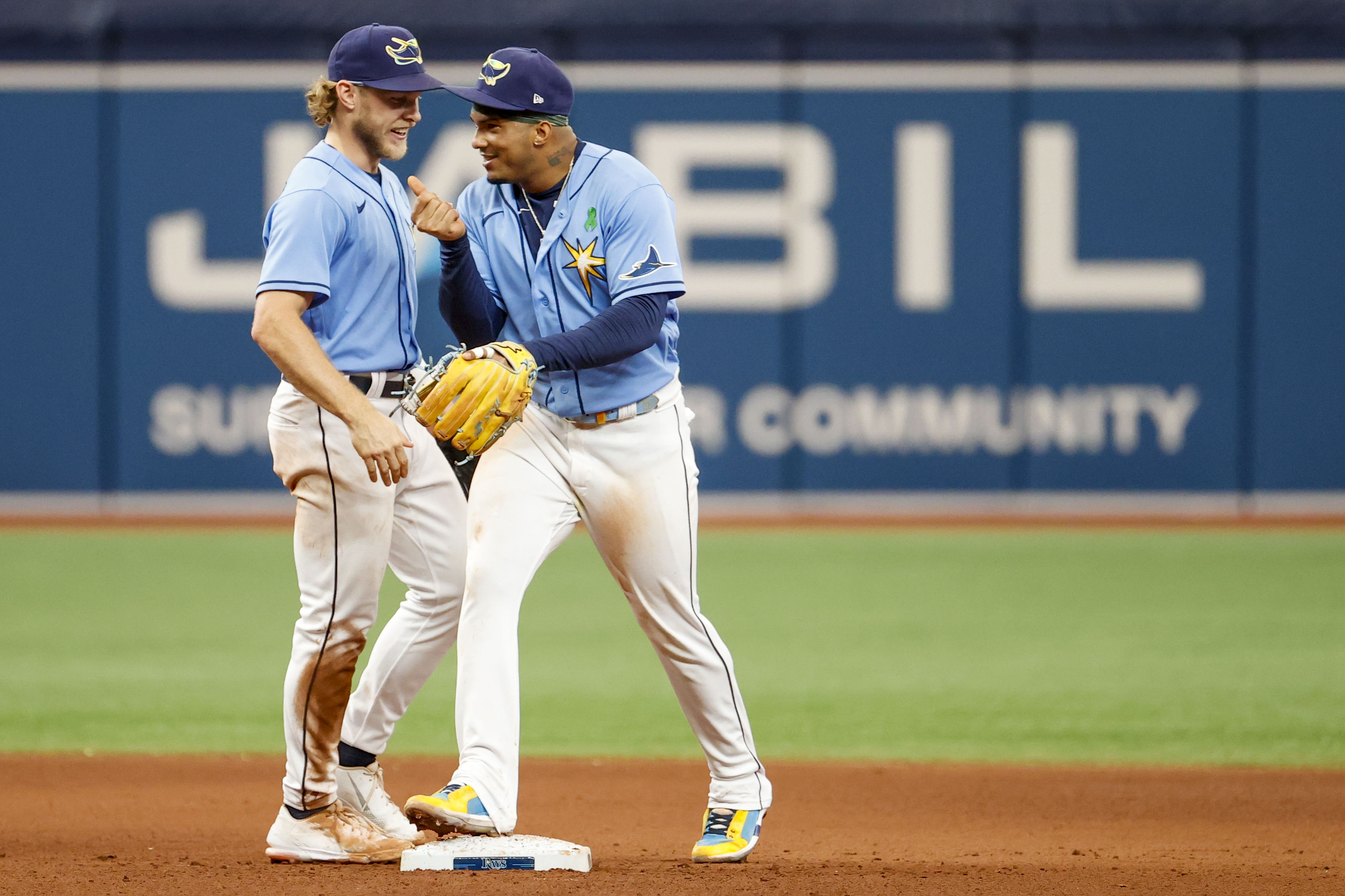 Tampa Bay Rays Infielder Fred McGriff sets for play in an MLB game