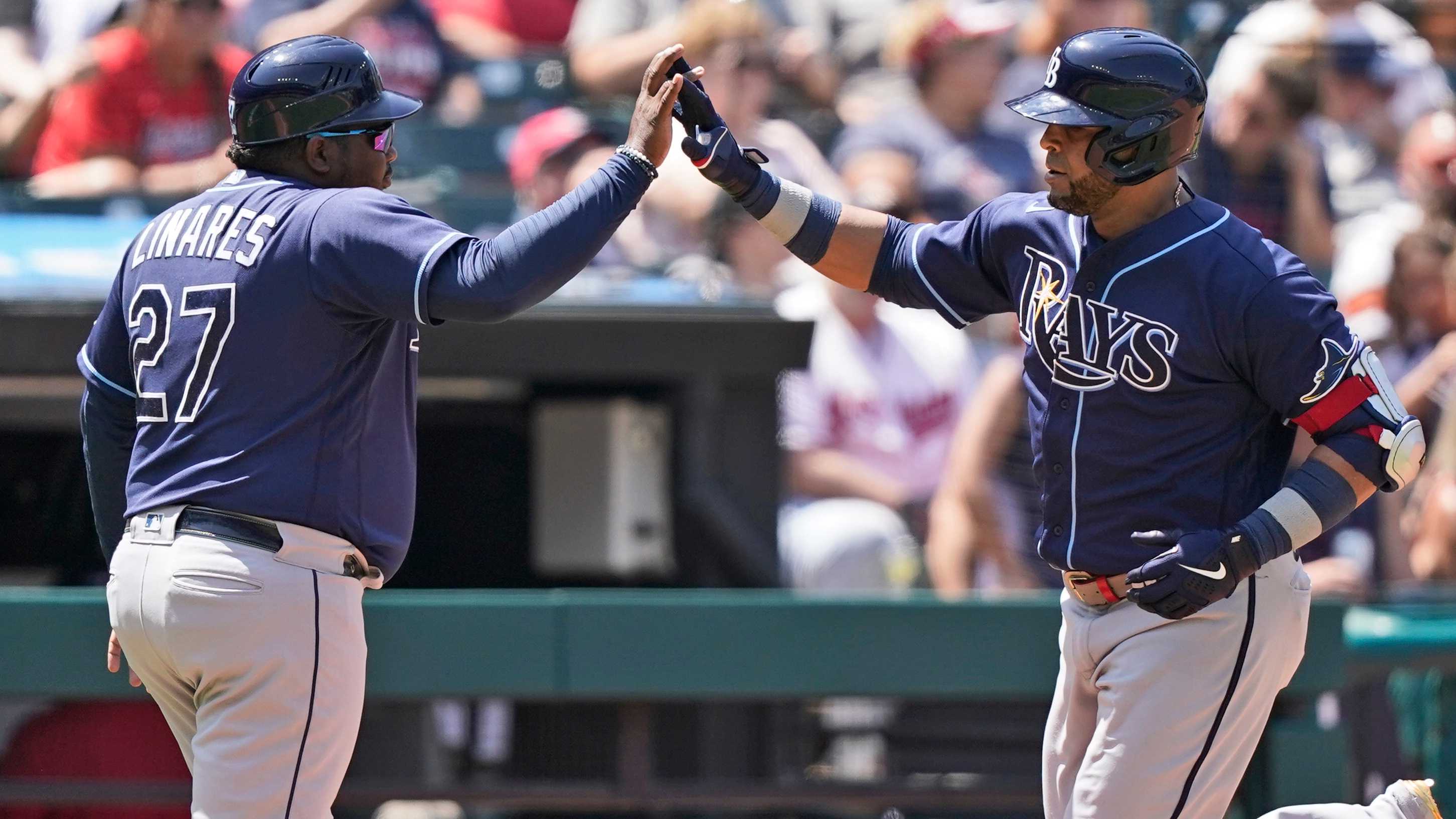 Nelson Cruz sends a pitch swimming with the fishes against the Rays