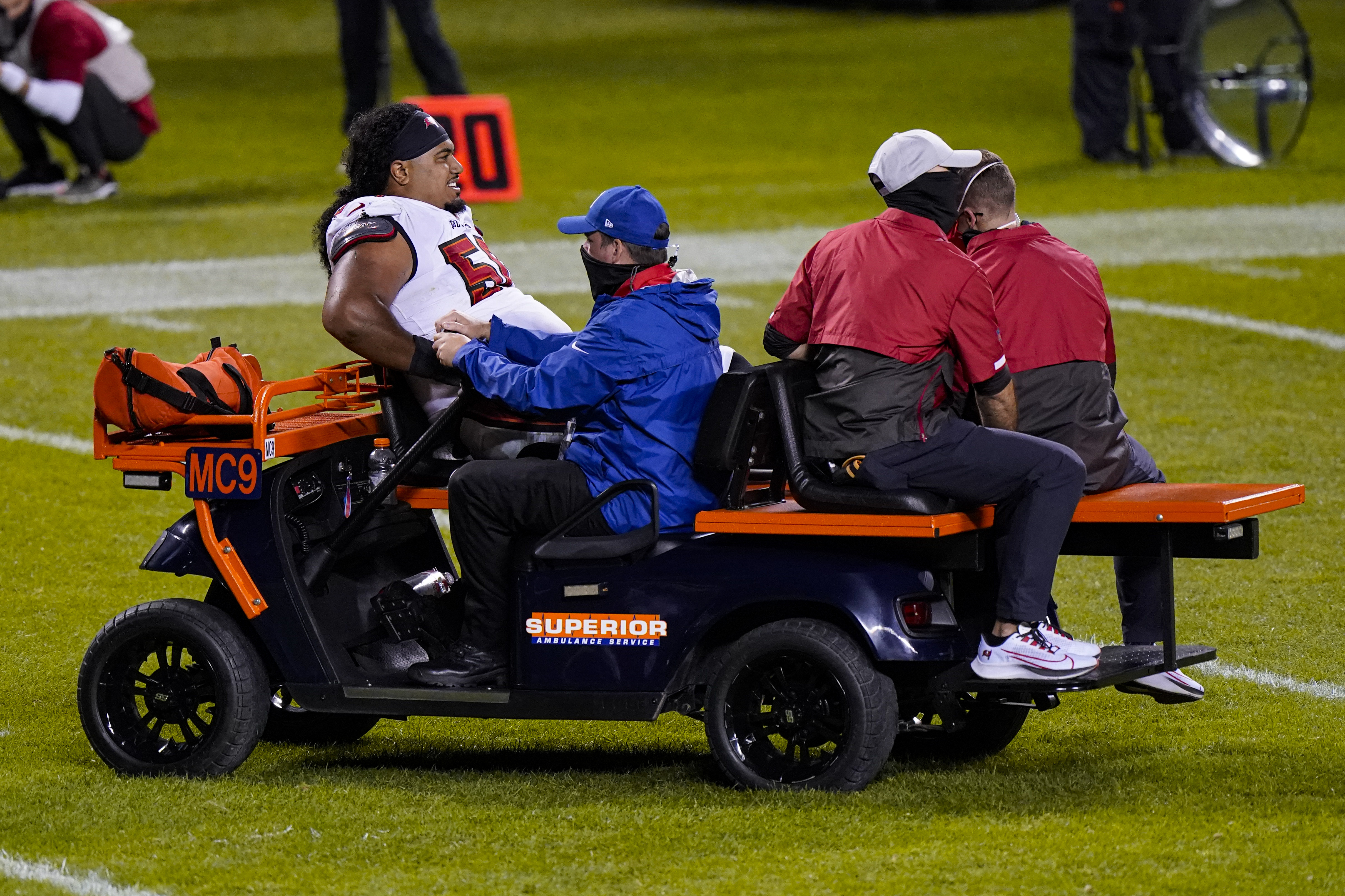 This is why Bucs fans can't have nice things: Vita Vea carted off