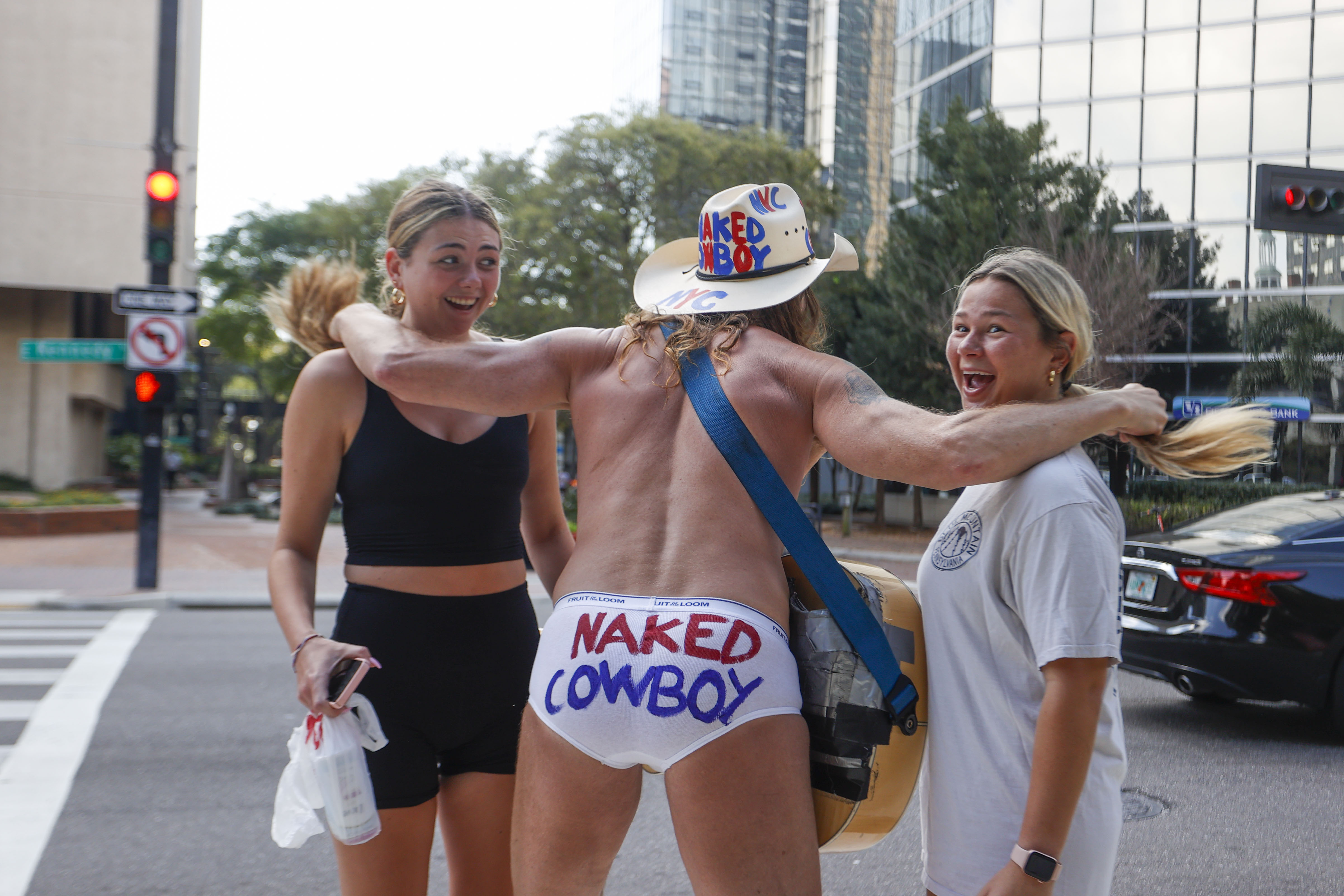 New York City's Naked Cowboy spotted in Tampa