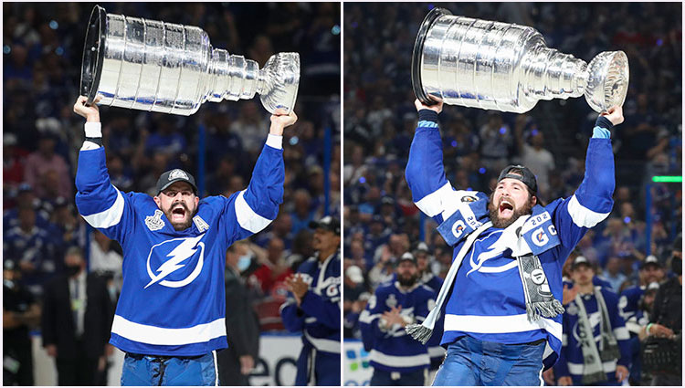 Lightning's Pat Maroon has real story on how Stanley Cup got dented