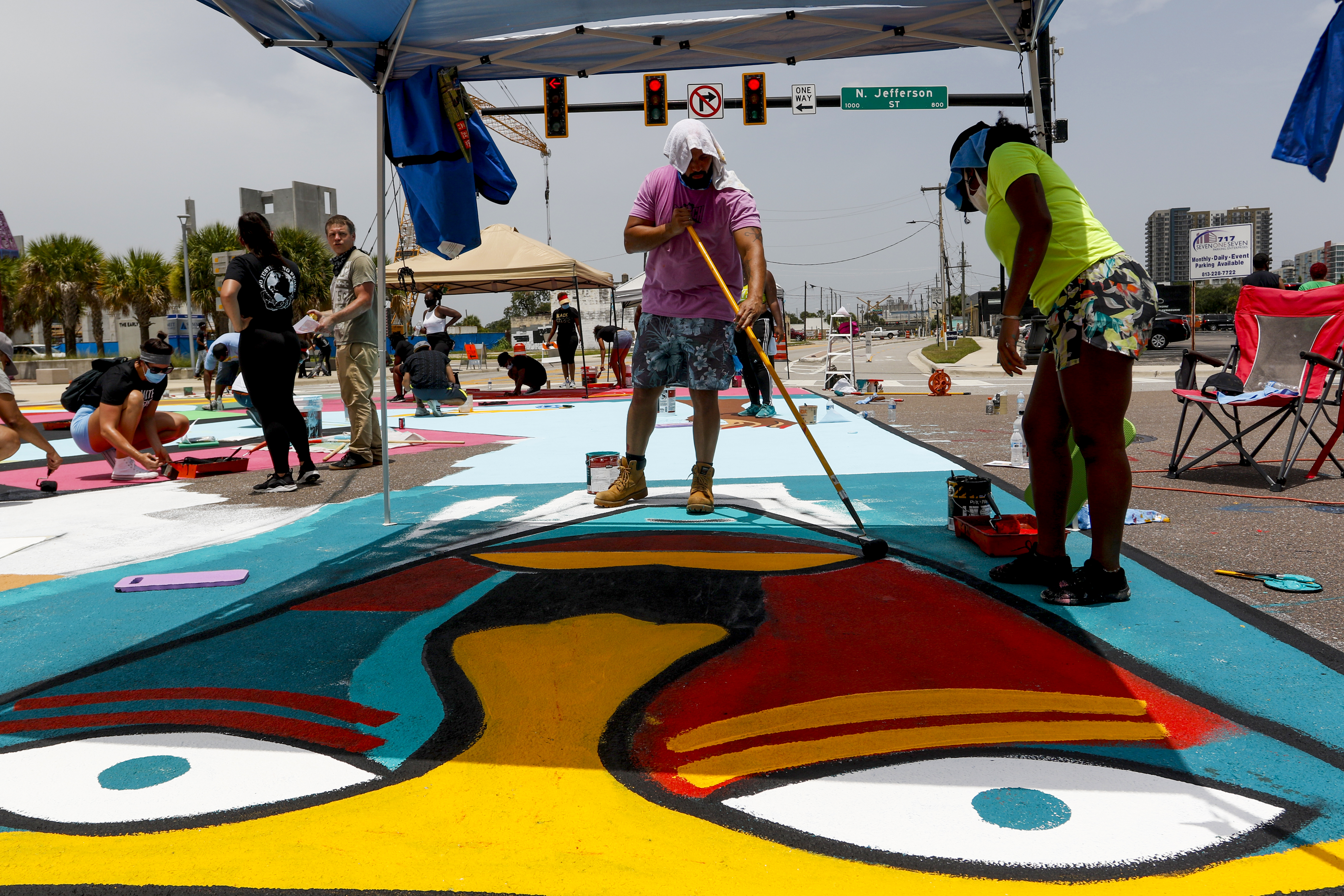 Tampa artists discuss their Black Lives Matter themed intersection