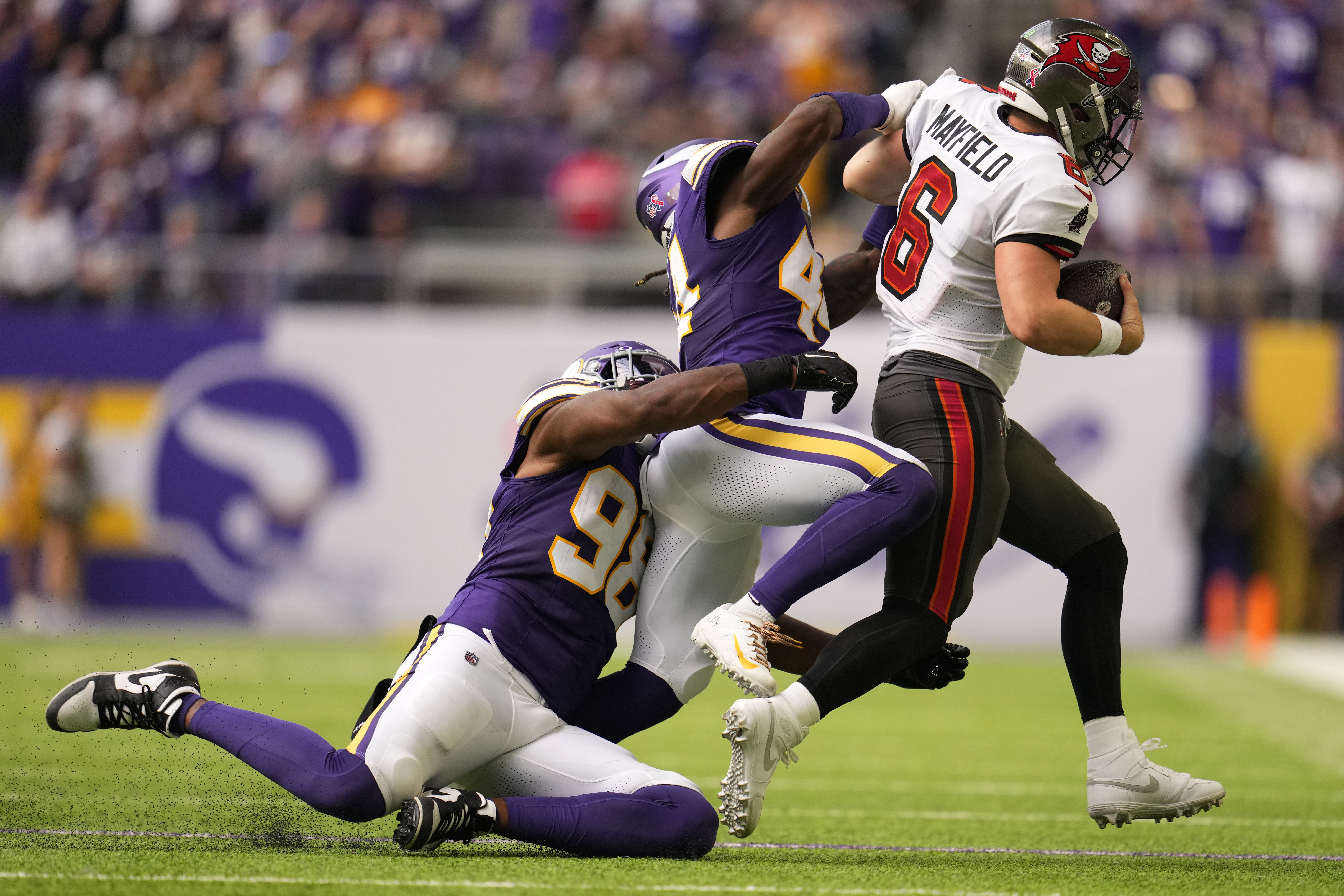 MINNEAPOLIS, MN - SEPTEMBER 10: Minnesota Vikings wide receiver Jordan  Addison (3) celebrates his 39