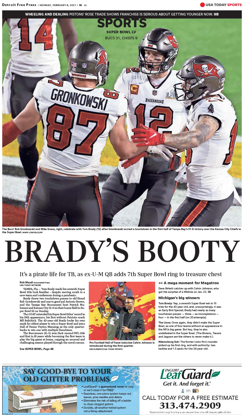 Celebrate Bucs Super Bowl win with Tampa Bay Times special section, front  pages, book