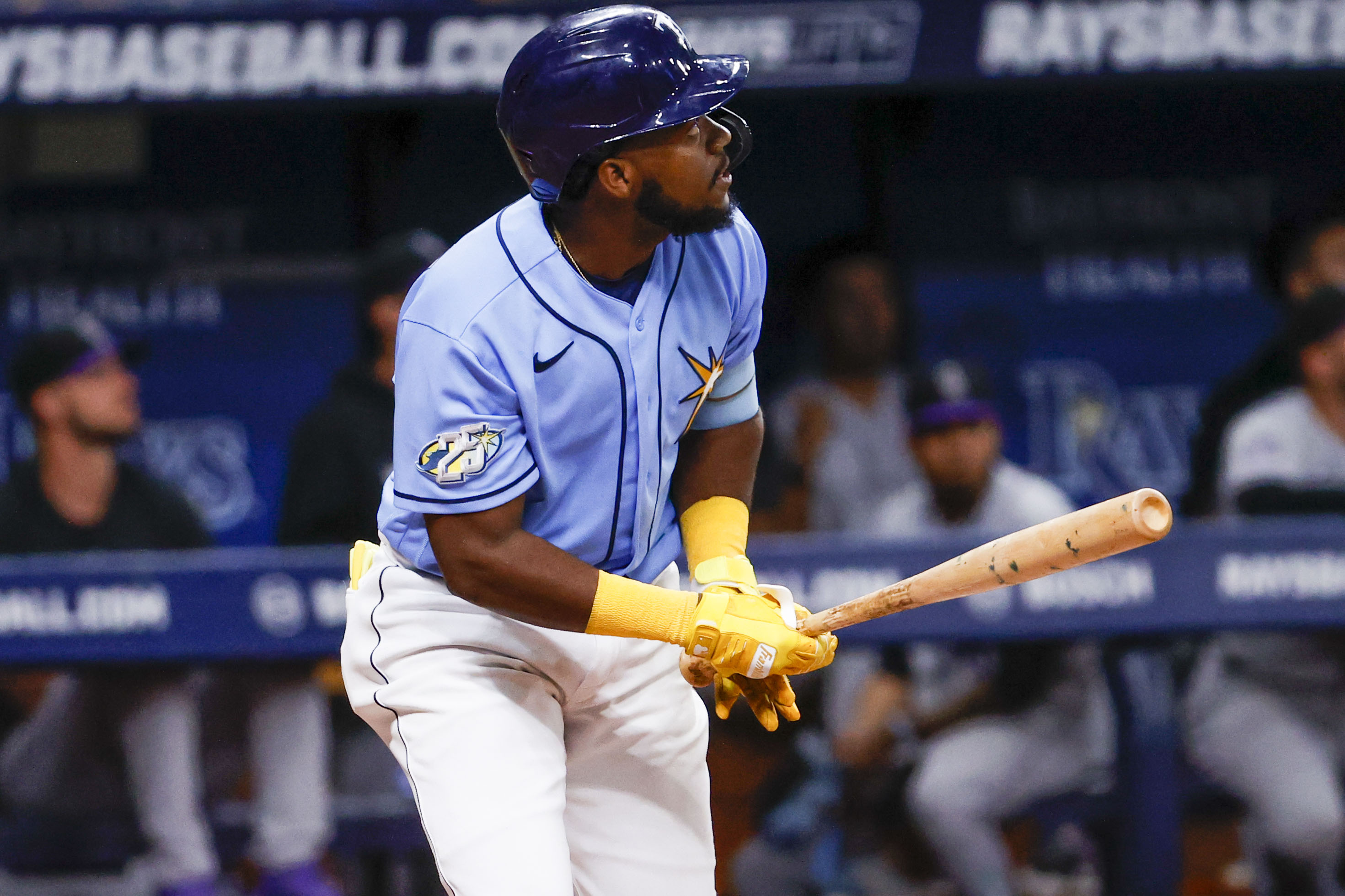 Tampa Bay Rays shortstop Osleivis Basabe against the Cleveland