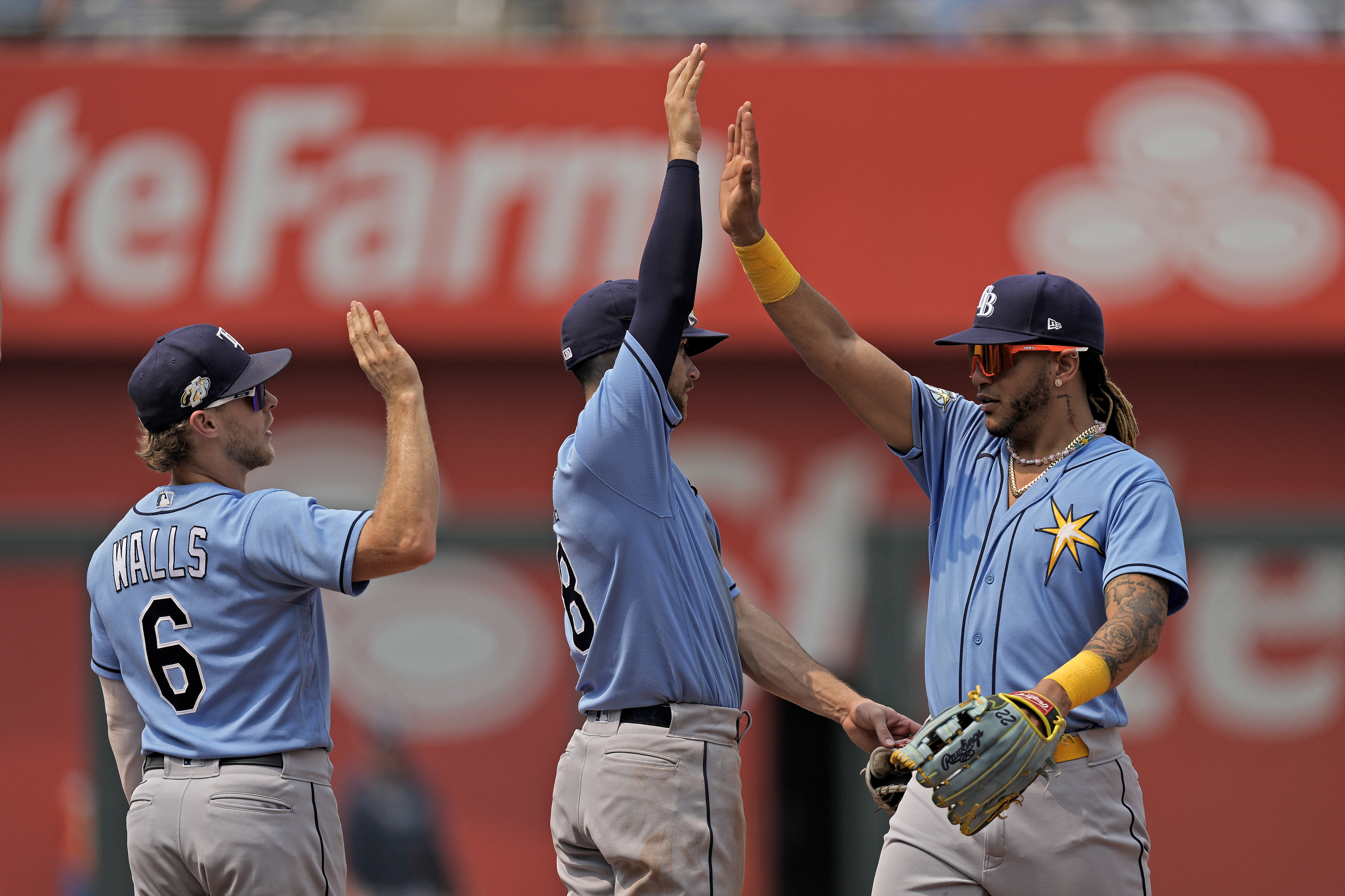 Jose Siri homers twice as Rays down Royals in Game 1