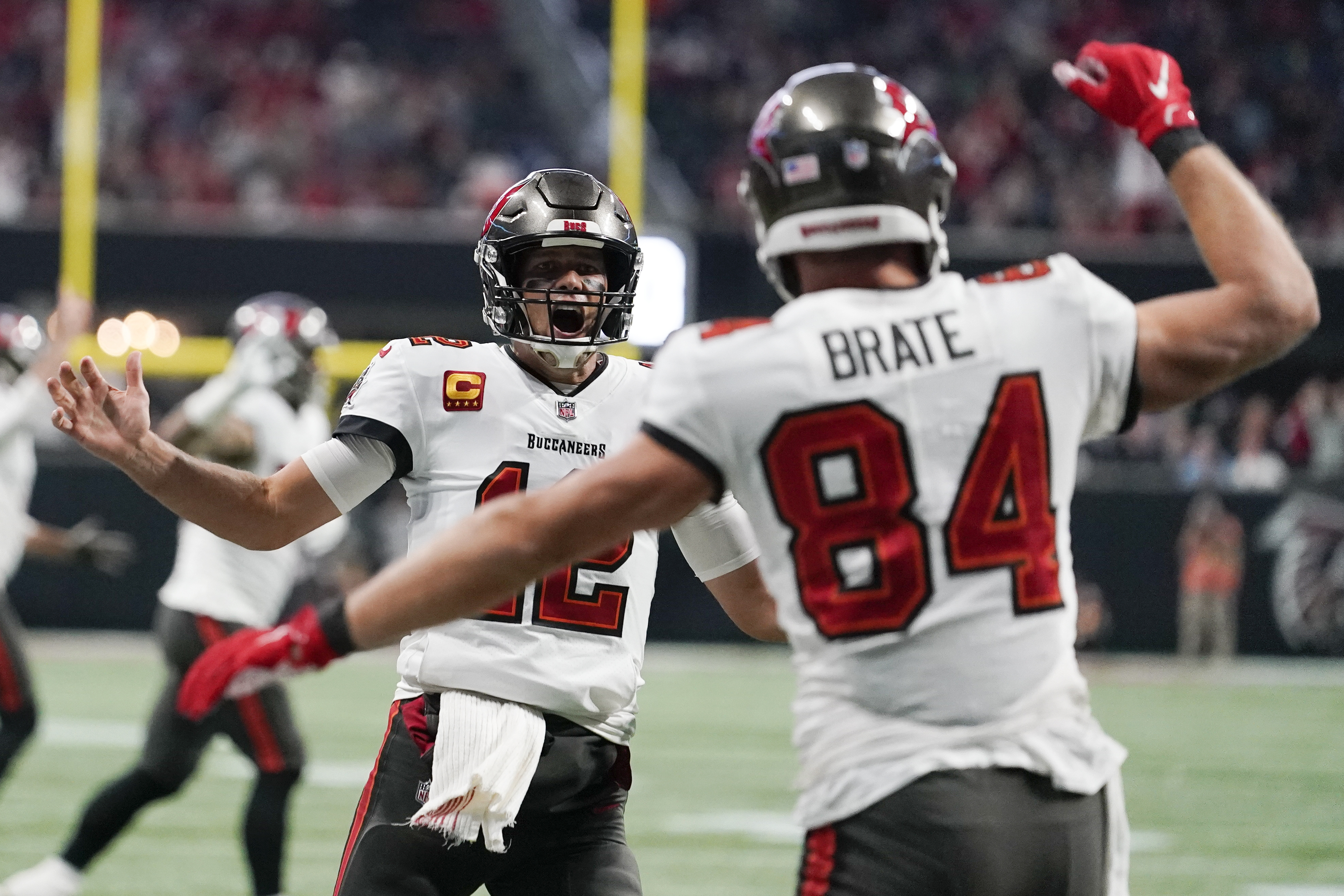 August 28, 2021: Tampa Bay Buccaneers tight end Rob Gronkowski (87) waves  to fans during an NFL preseason game between the Houston Texans and the Tampa  Bay Buccaneers on August 28, 2021