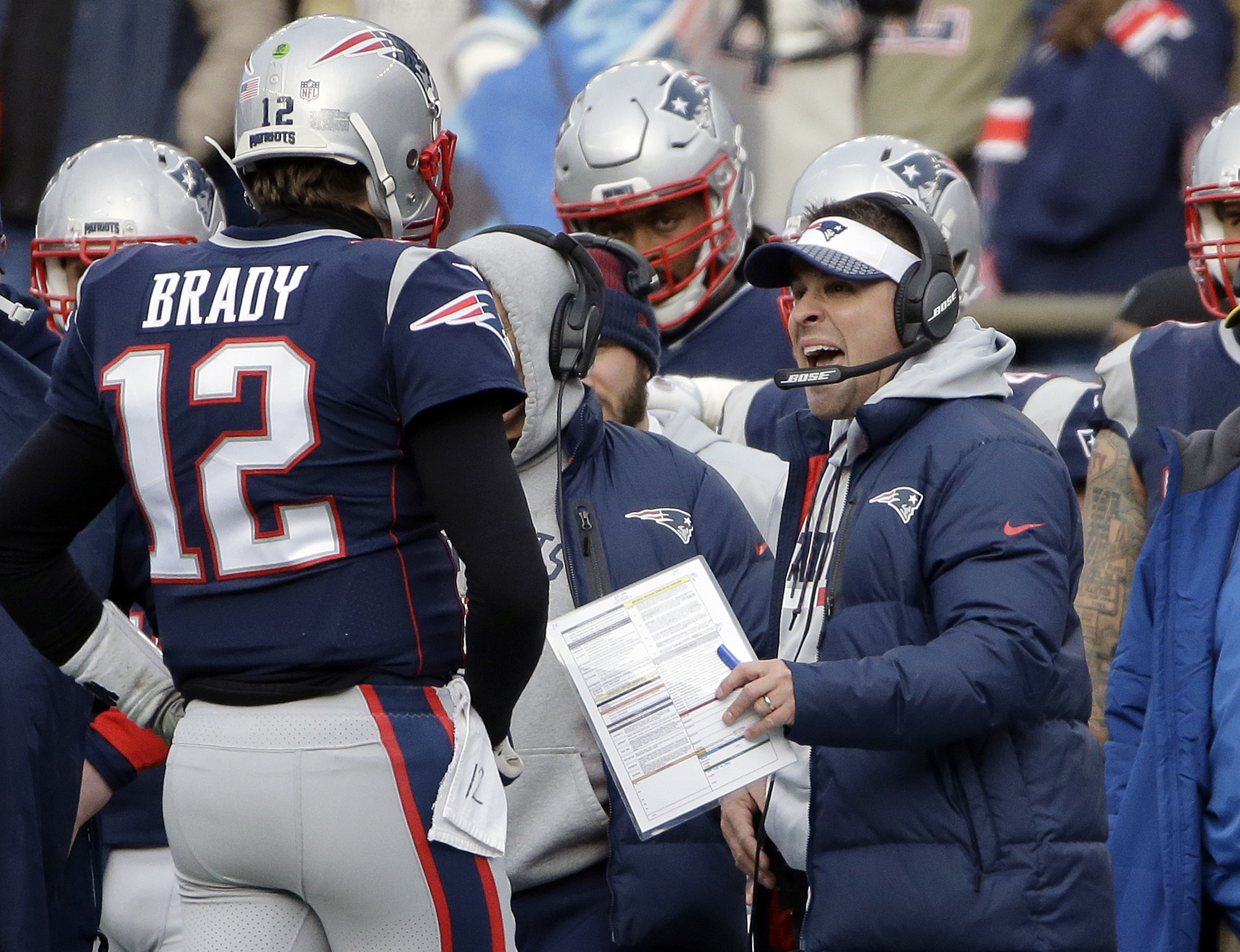 This is officially the worst take on Josh McDaniels and Tom Brady yelling  at each other on the sideline - Pats Pulpit