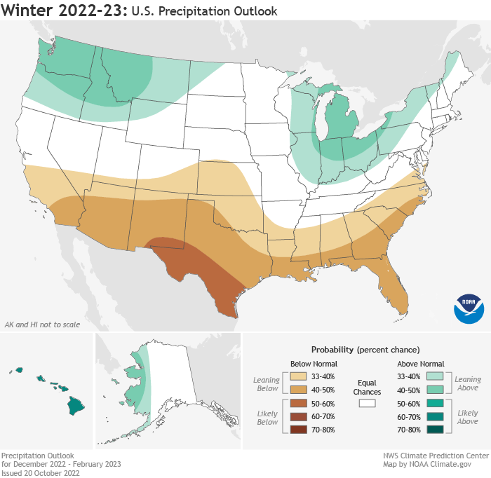 How will La Niña affect Florida during winter 2022-23?