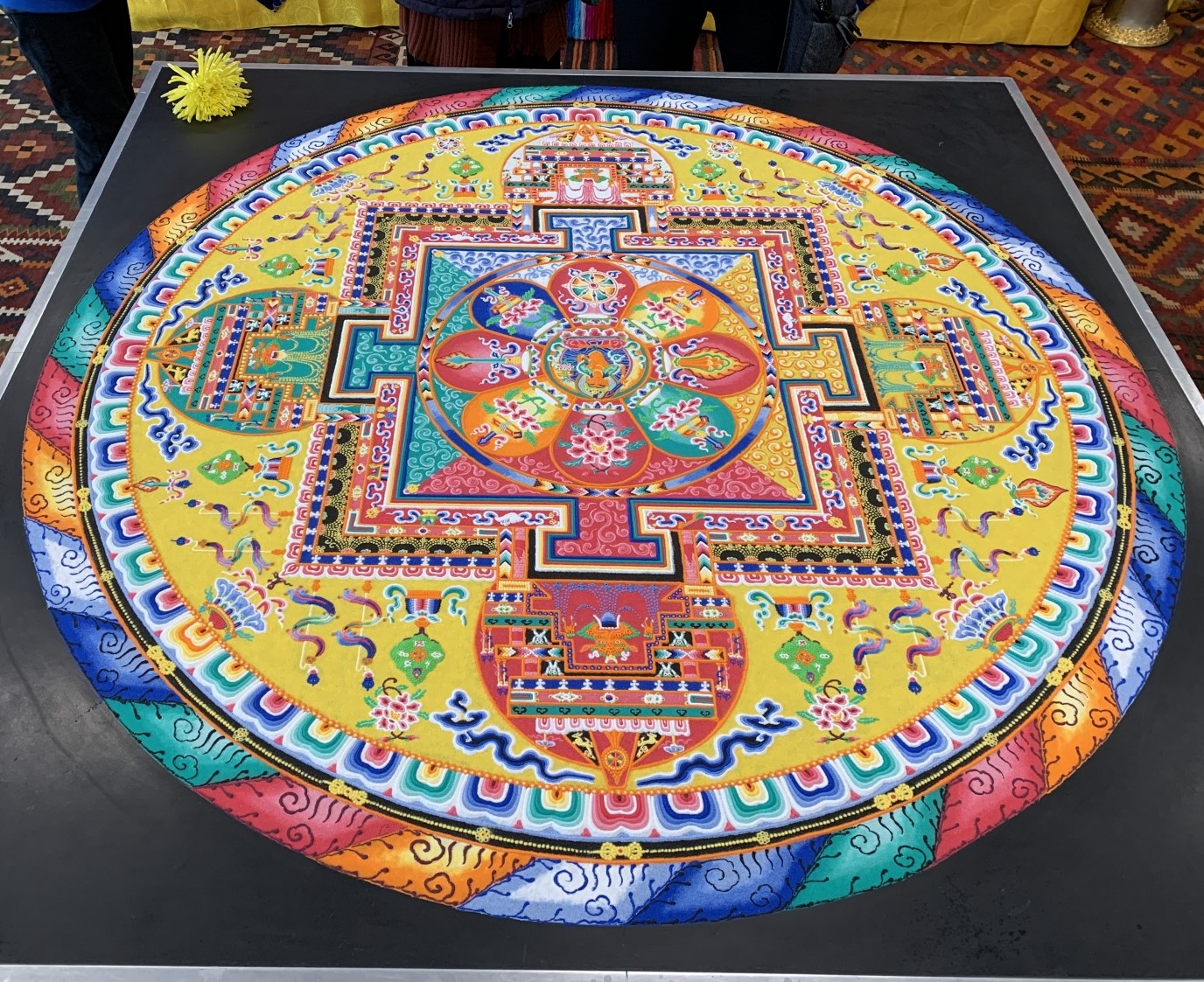 The Wisdom Buddha Mandala is one of the choices that the public can vote for the Tibetan monks to create at Florida CraftArt in St. Petersburg on Jan. 8-14, 2024.