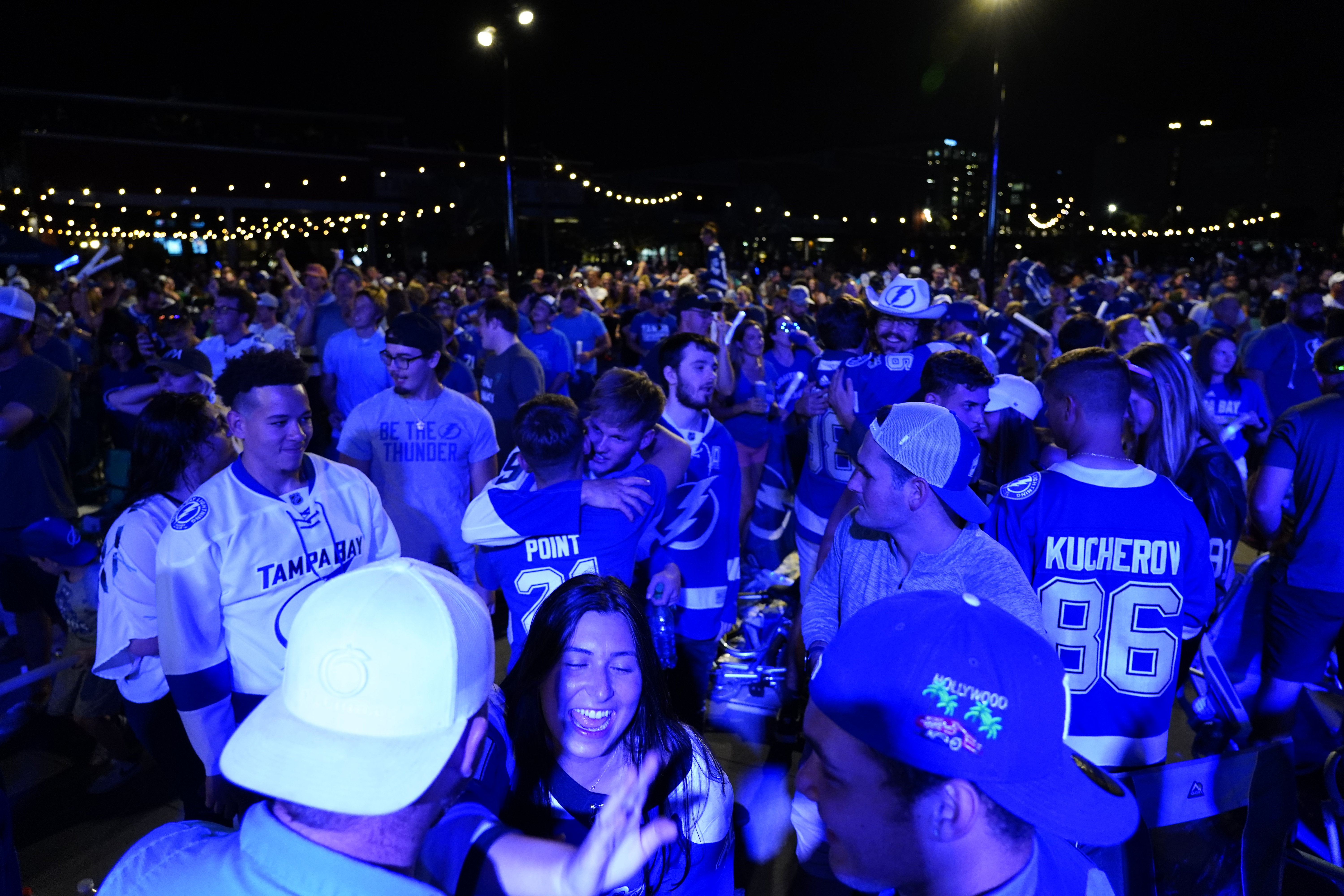 Tampa Bay Lightning fans sore winners as they throw noisemakers at