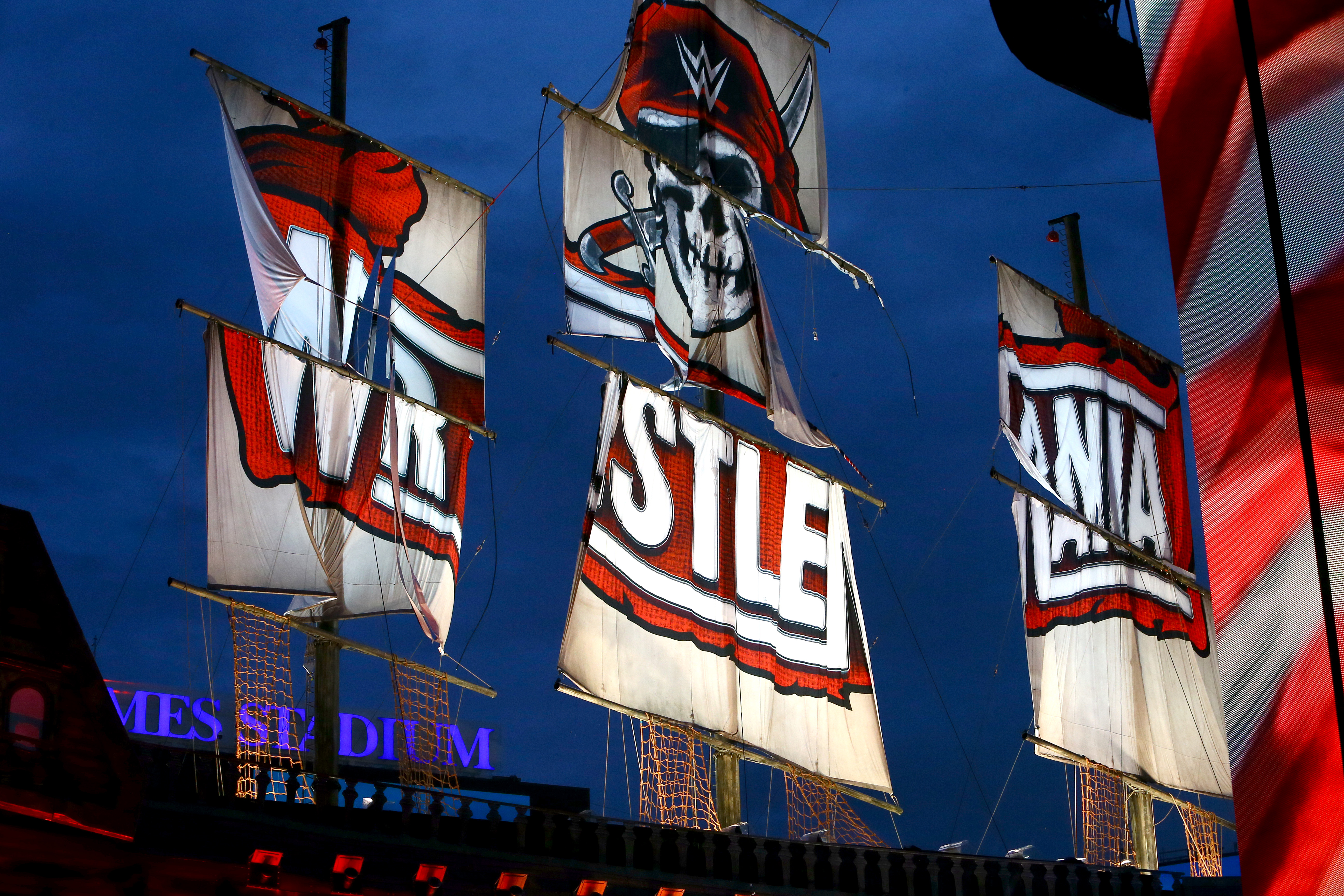 Cool Pirate Ship Inside Raymond James Stadium, home of WWE