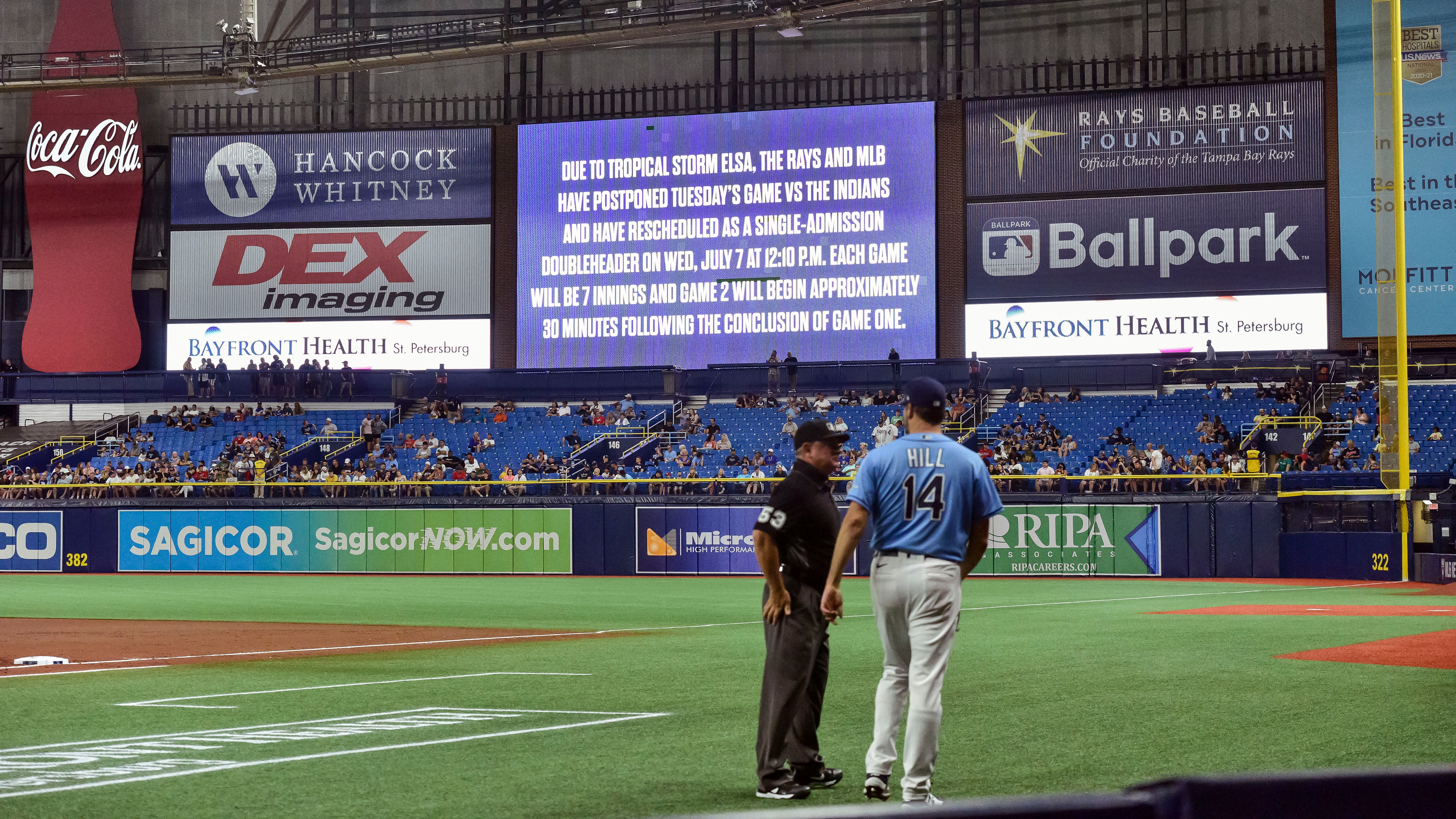 Cleveland-Tampa Bay game Tuesday night rescheduled as Wednesday doubleheader