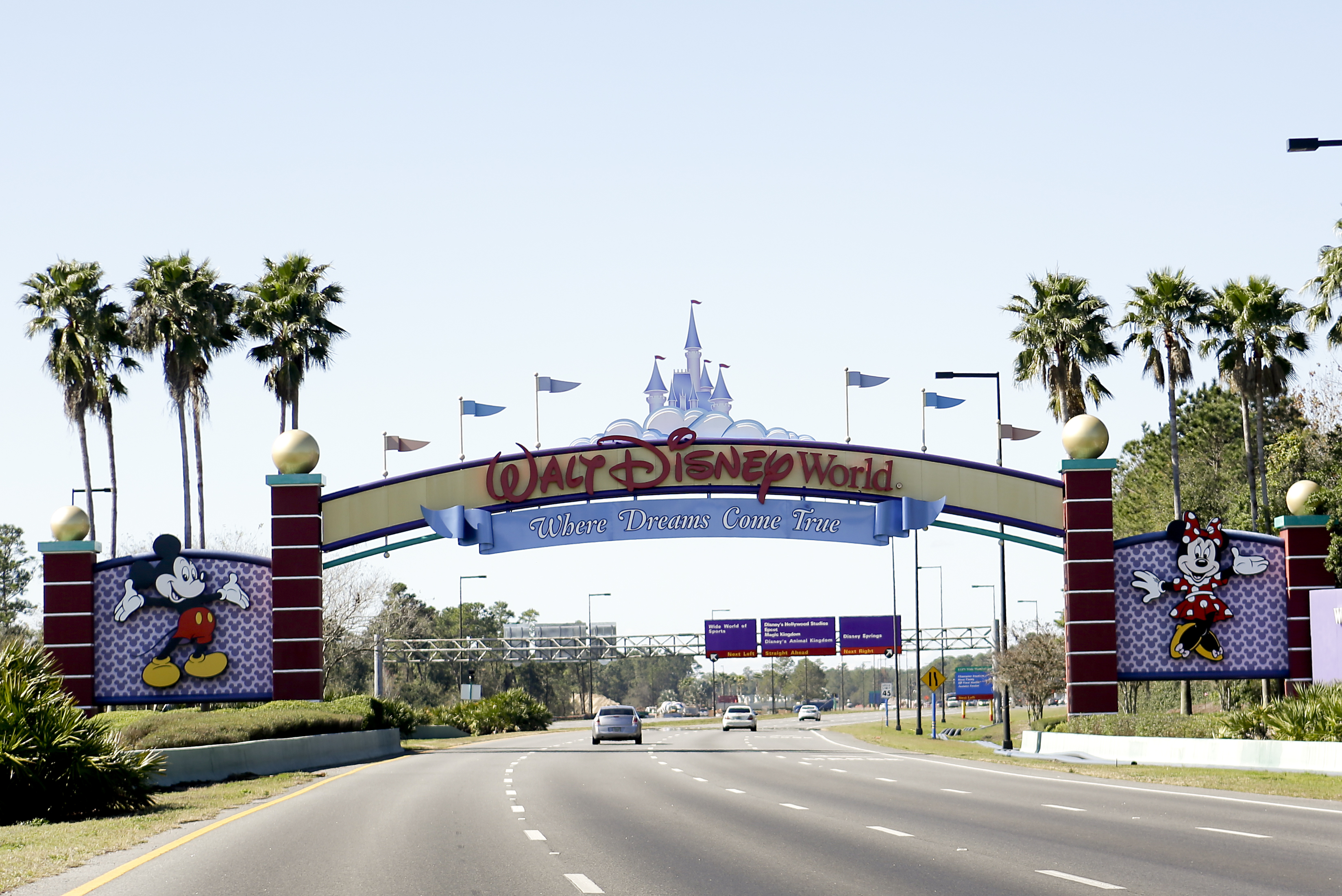 A Walt Disney World Entrance Arch Gate In Orlando Florida Usa