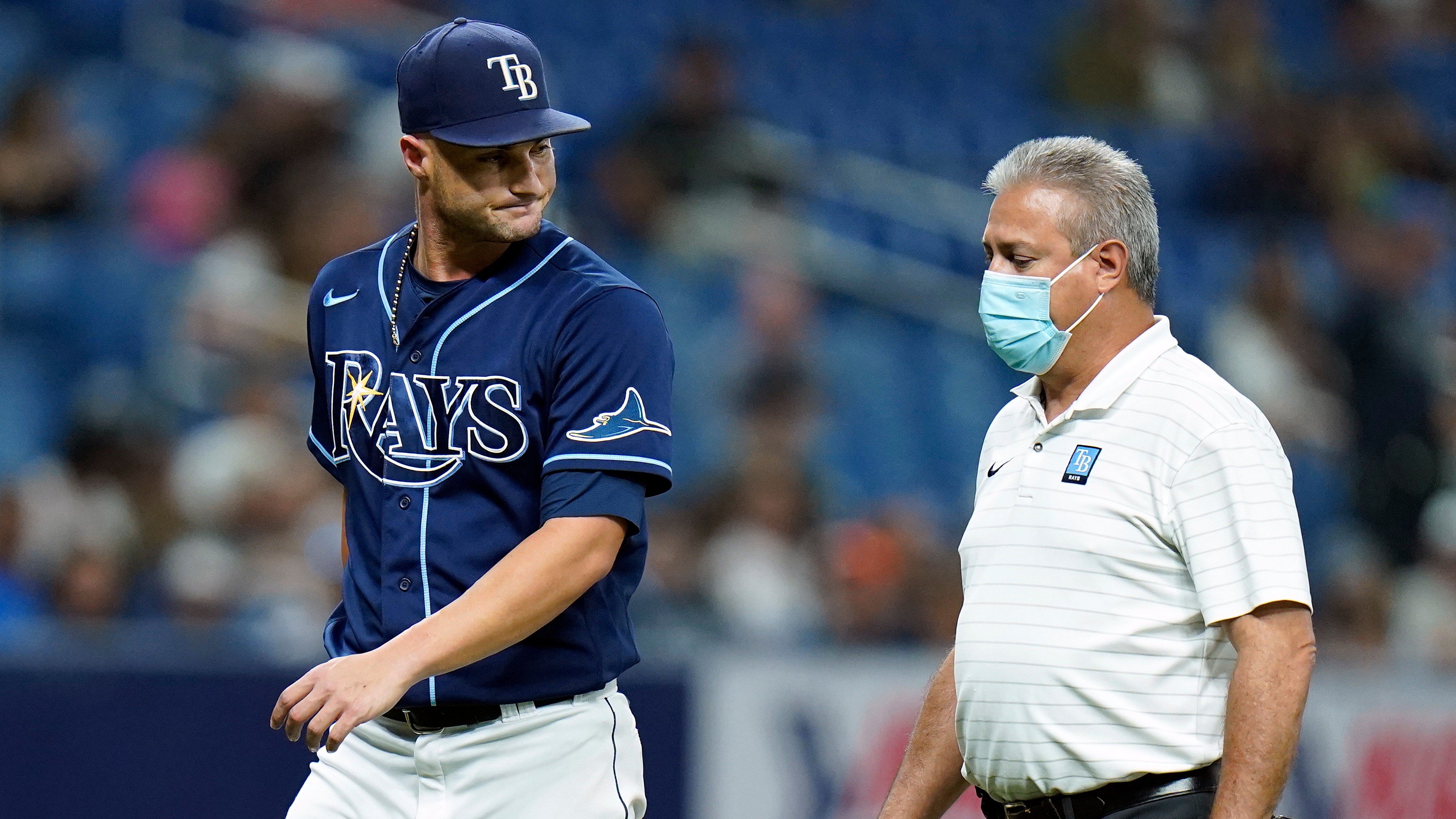 Tampa Bay Rays relief pitcher Jalen Beeks against the New York Yankees  during the seventh inning of a baseball game Saturday, May 6, 2023, in St.  Petersburg, Fla. (AP Photo/Chris O'Meara Stock