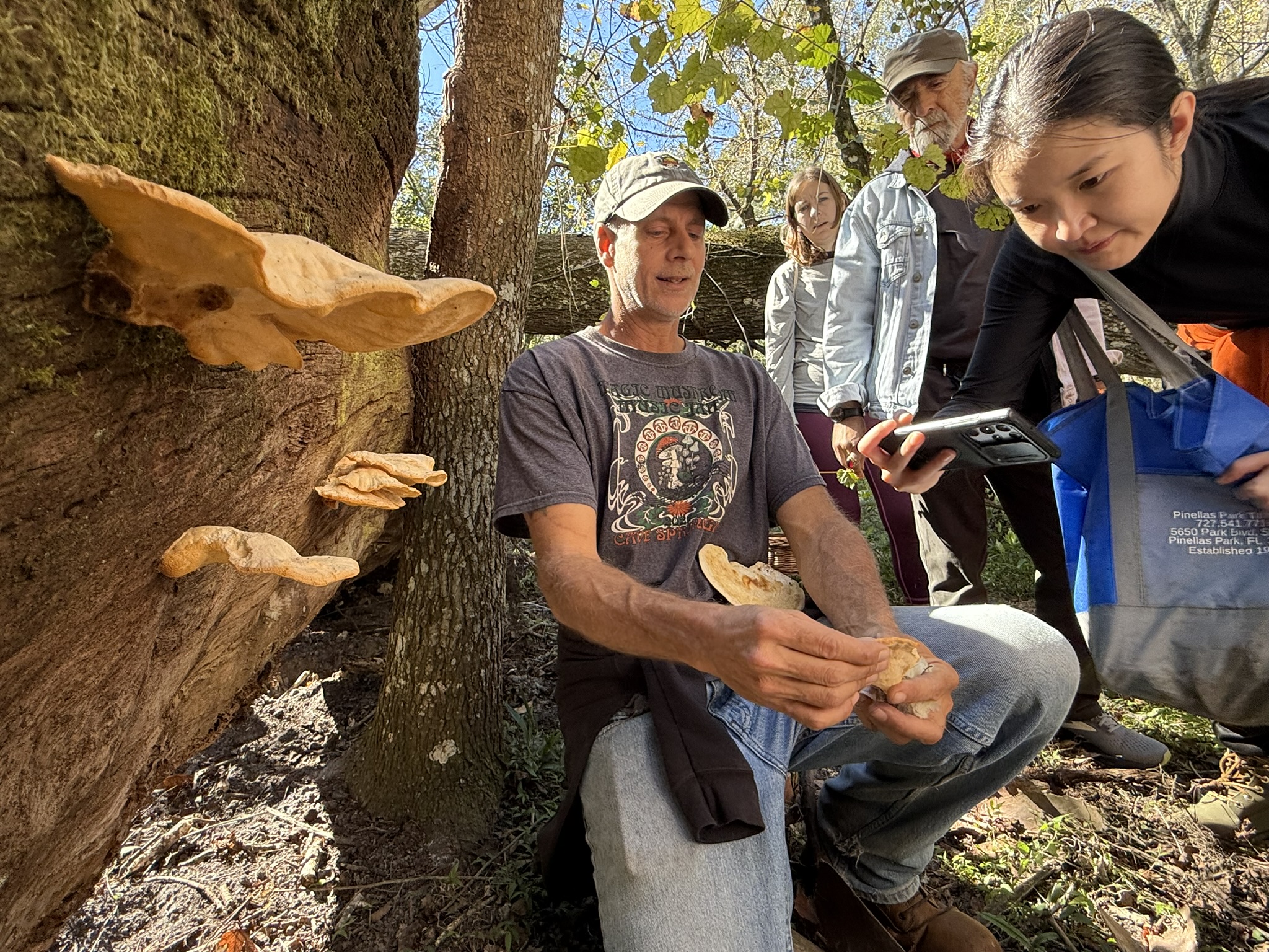 Finding edible wild mushrooms in Florida is his business