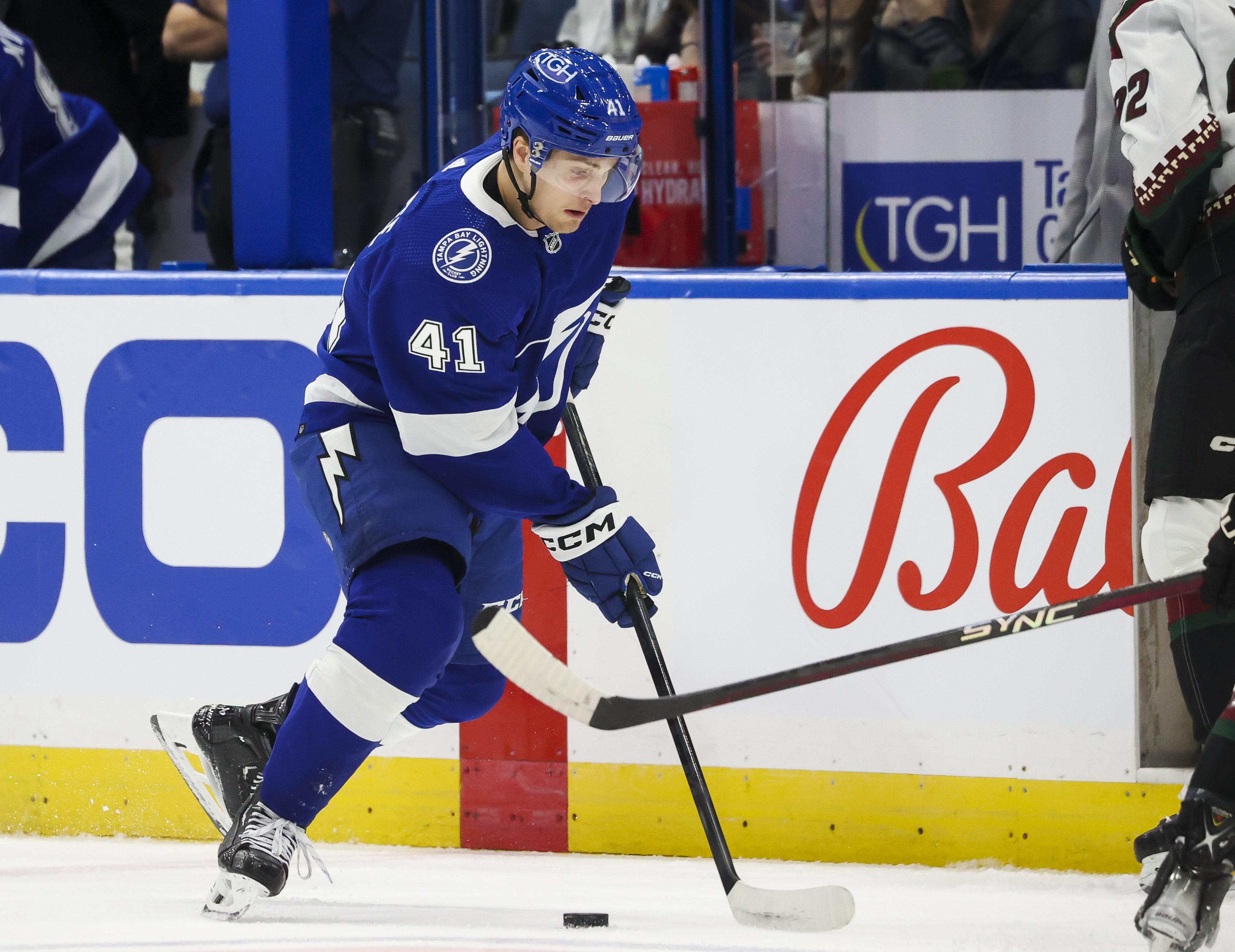 How rookie Mitchell Chaffee pushed his way into the Lightning lineup