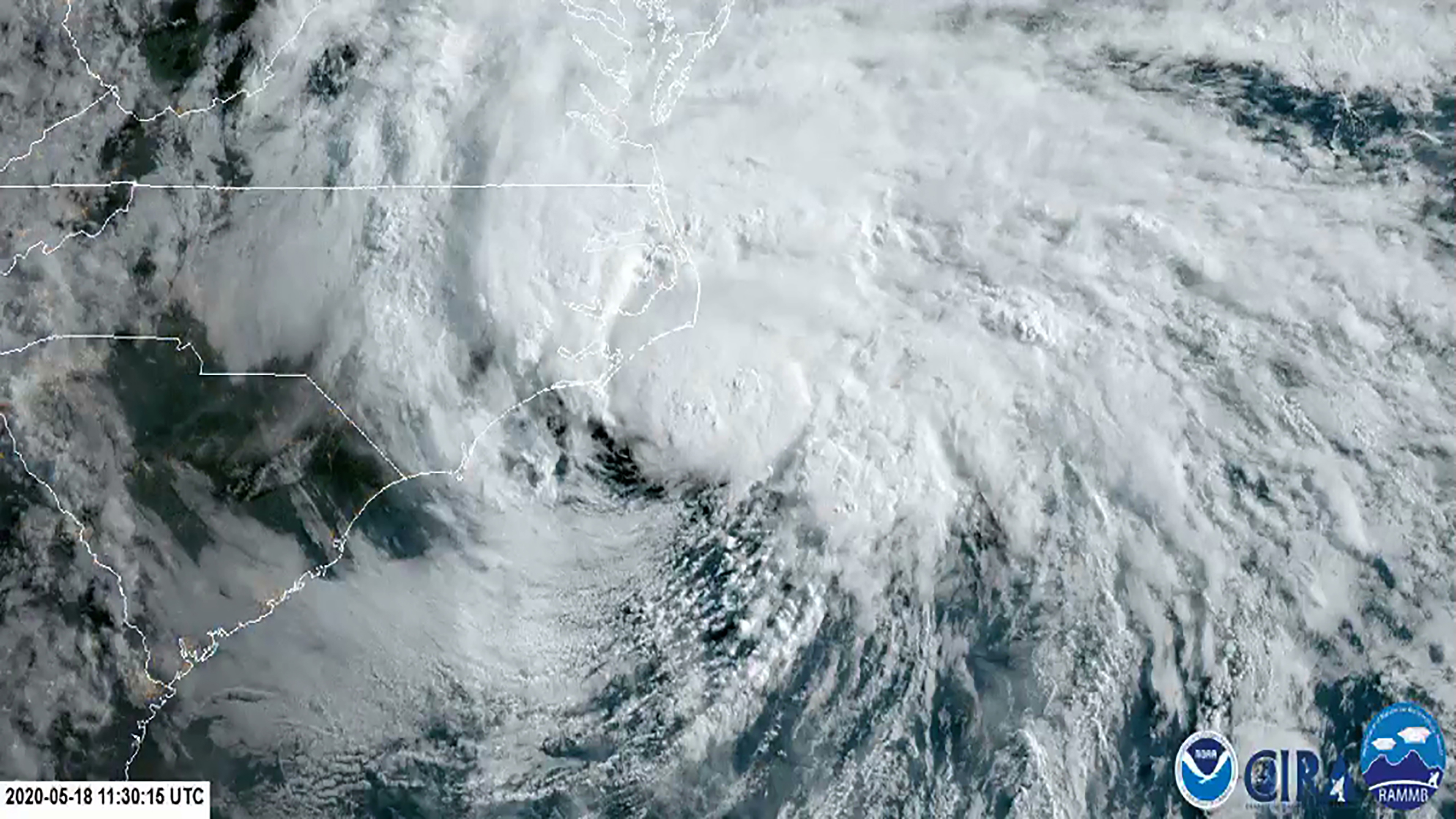 Furacao Arthur Satelite Tropical Storm Warning In North Carolina Ahead