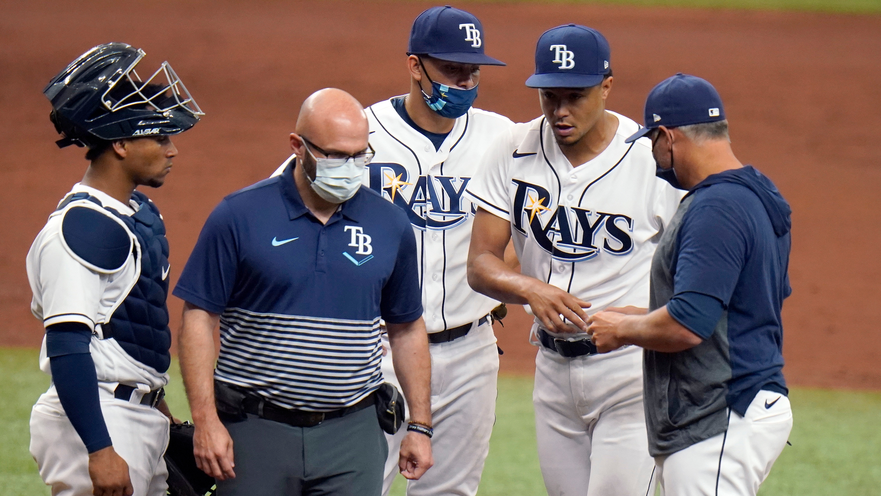 Rays' Yandy Diaz OK after being hit by Yankees' Jonathan Loaisiga