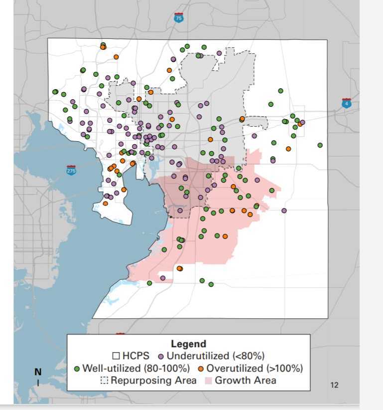 The study area (Hillsborough County) and the five surrounding counties