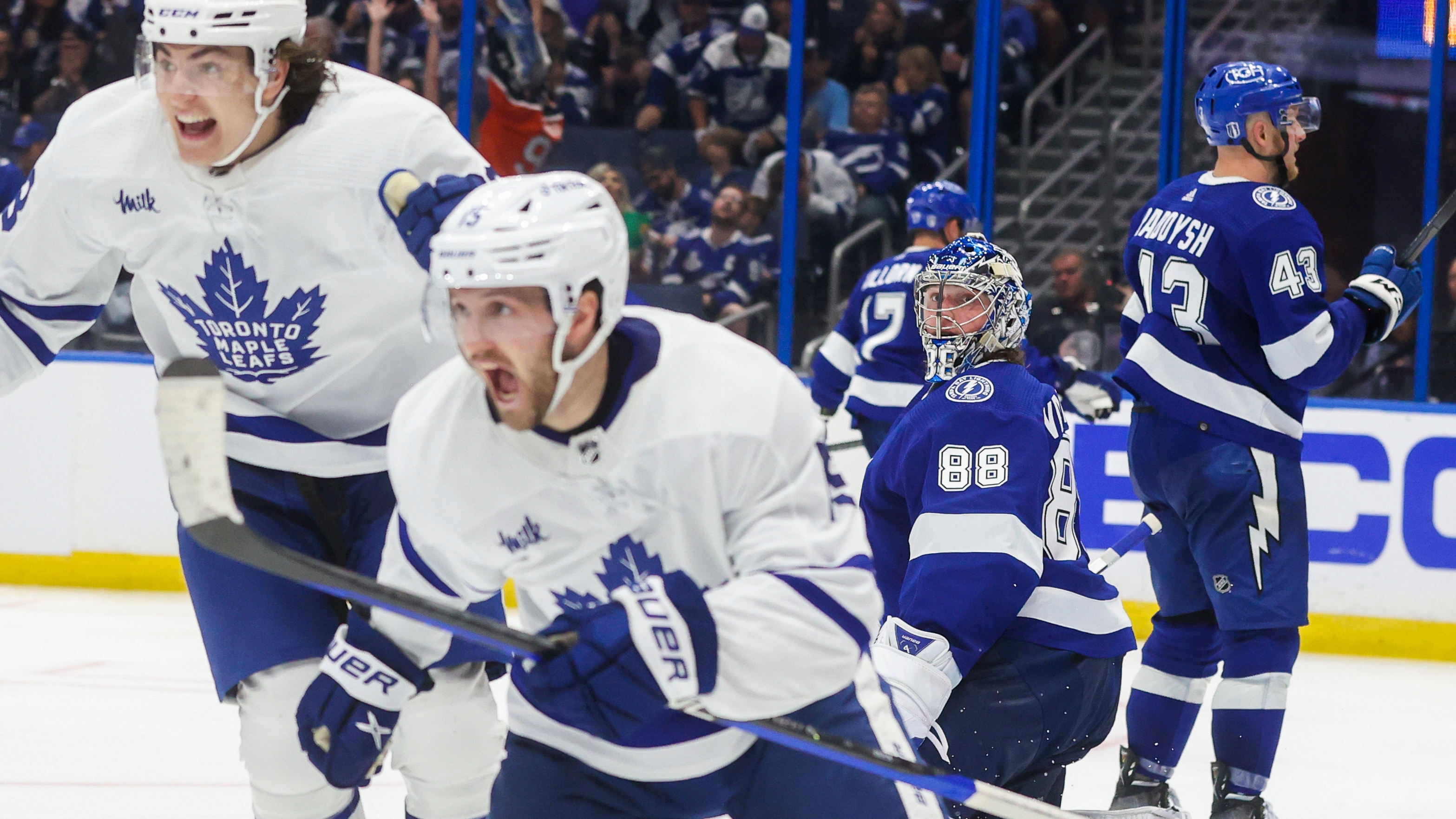 Maple Leafs erase 3-goal deficit in final frame to beat Lightning in  overtime