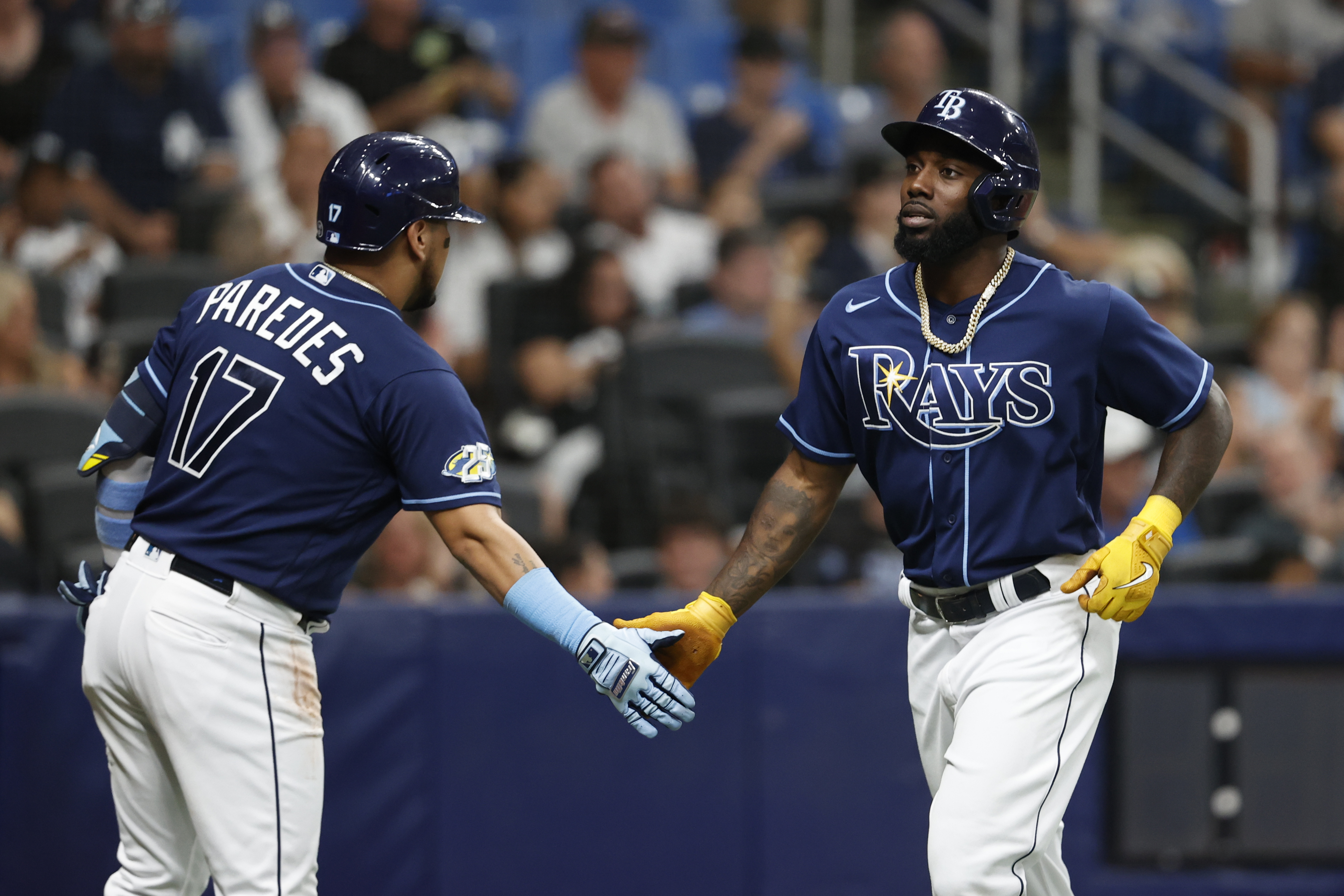 Rays' Yandy Diaz OK after being hit by Yankees' Jonathan Loaisiga